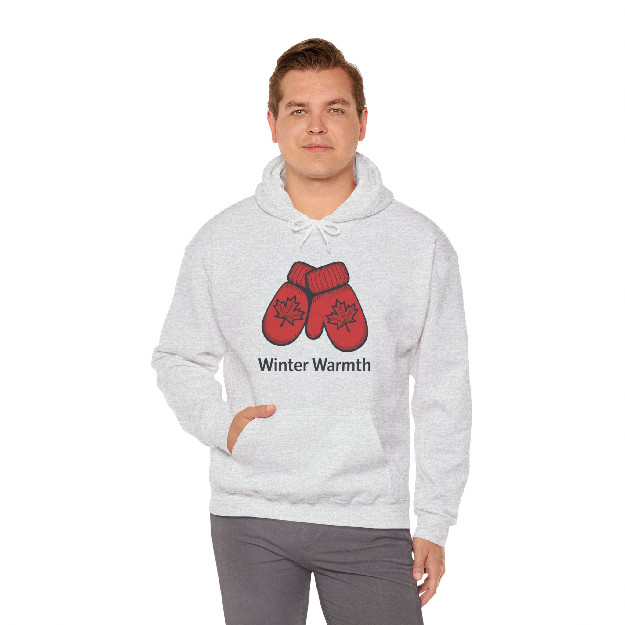 Winter Warmth Hoodie — Red Maple Mittens Cozy Winter Sweatshirt