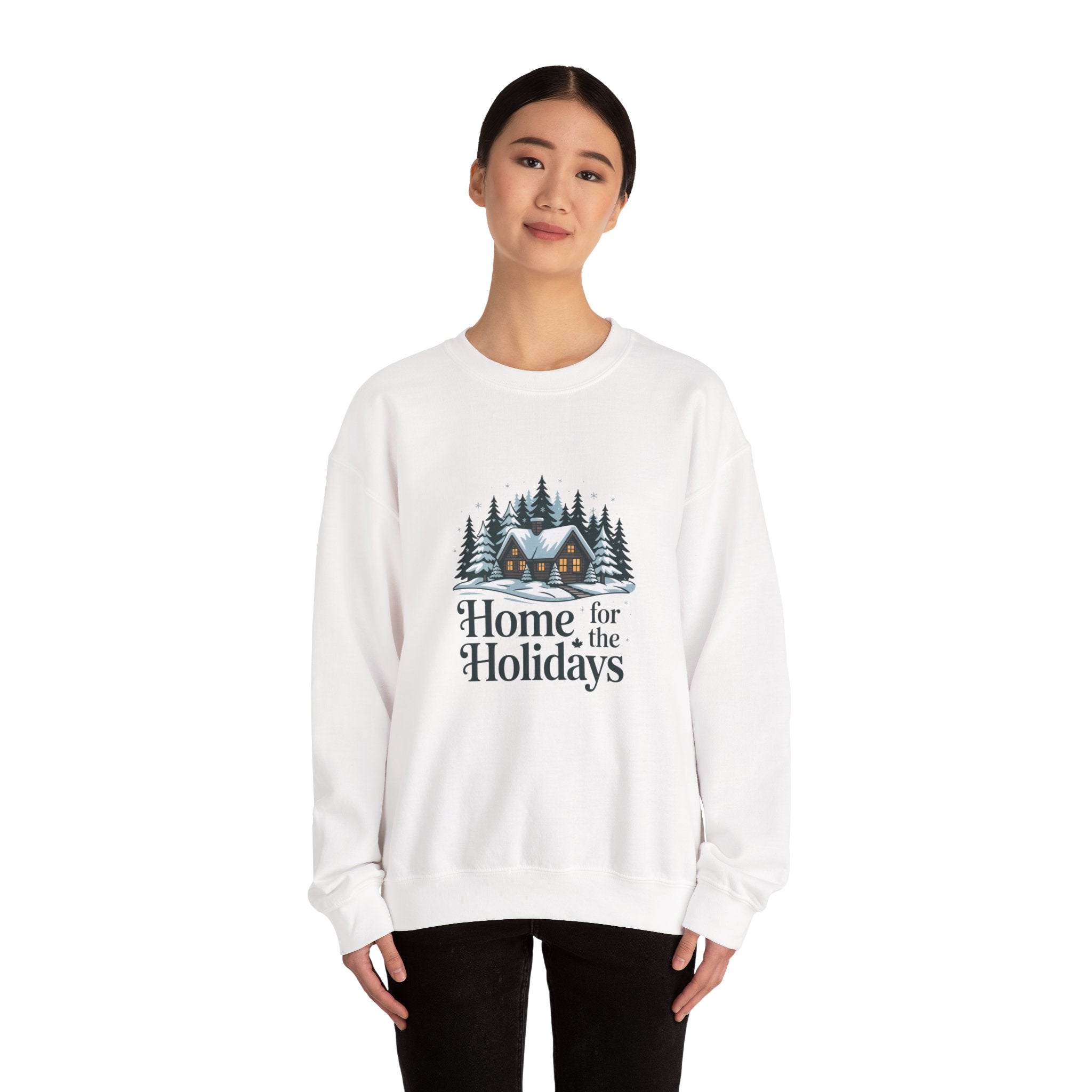 Home for the Holidays Sweatshirt — Cozy Winter Cabin Christmas Crewneck
