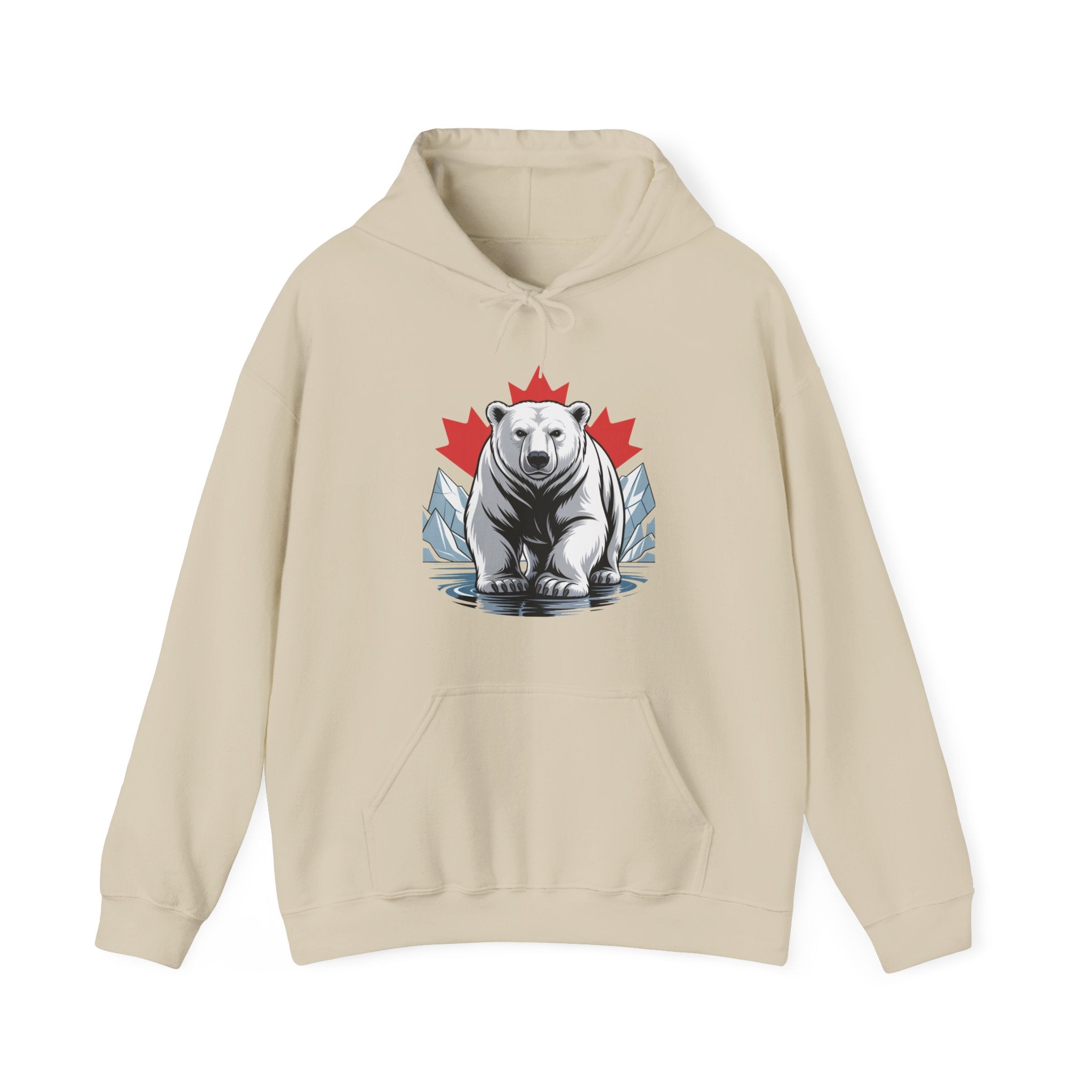 Polar Bear Maple Hoodie – Canadian Pride Winter Pullover