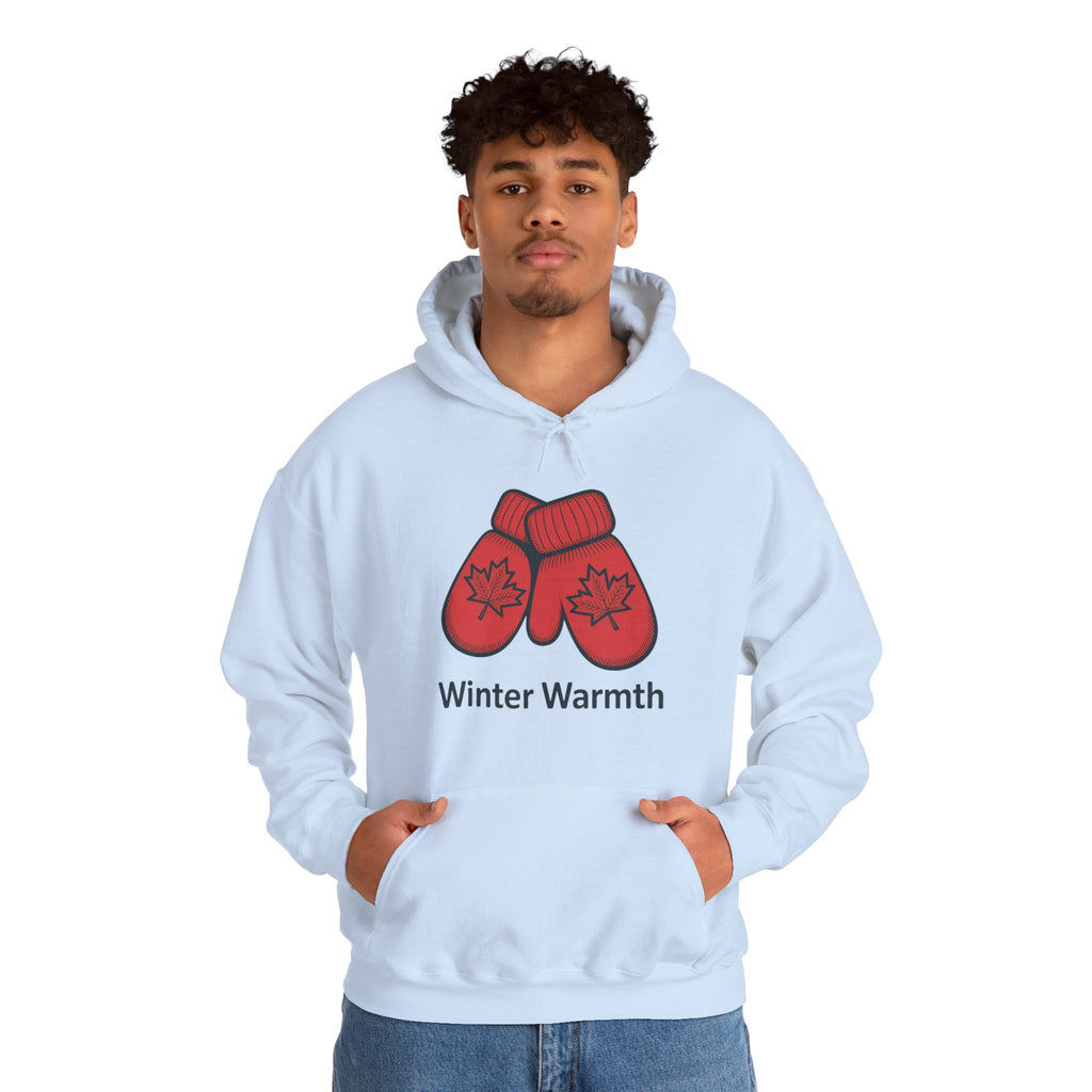Winter Warmth Hoodie — Red Maple Mittens Cozy Winter Sweatshirt