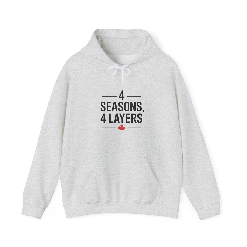 Hoodie - 4 Seasons, 4 Layers Graphic Hooded Sweatshirt (Maple Leaf)