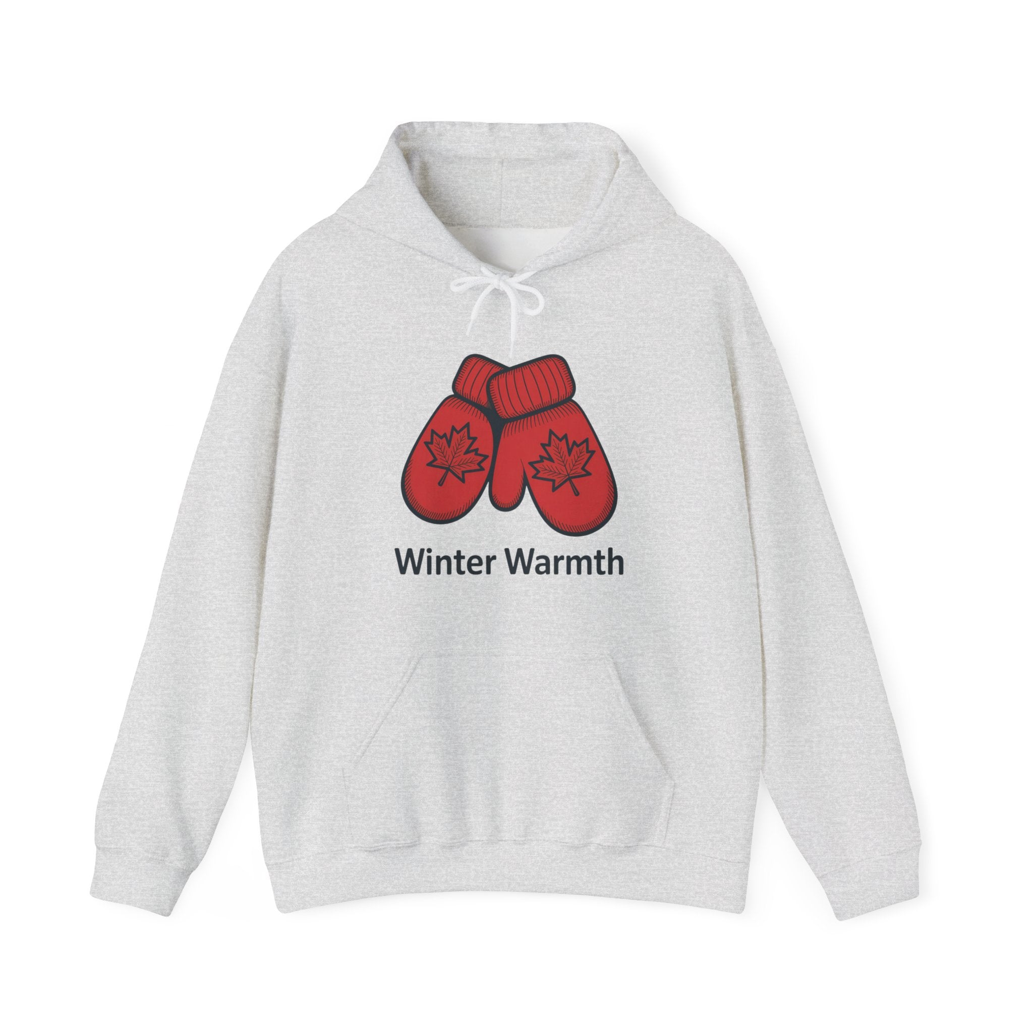 Winter Warmth Hoodie — Red Maple Mittens Cozy Winter Sweatshirt