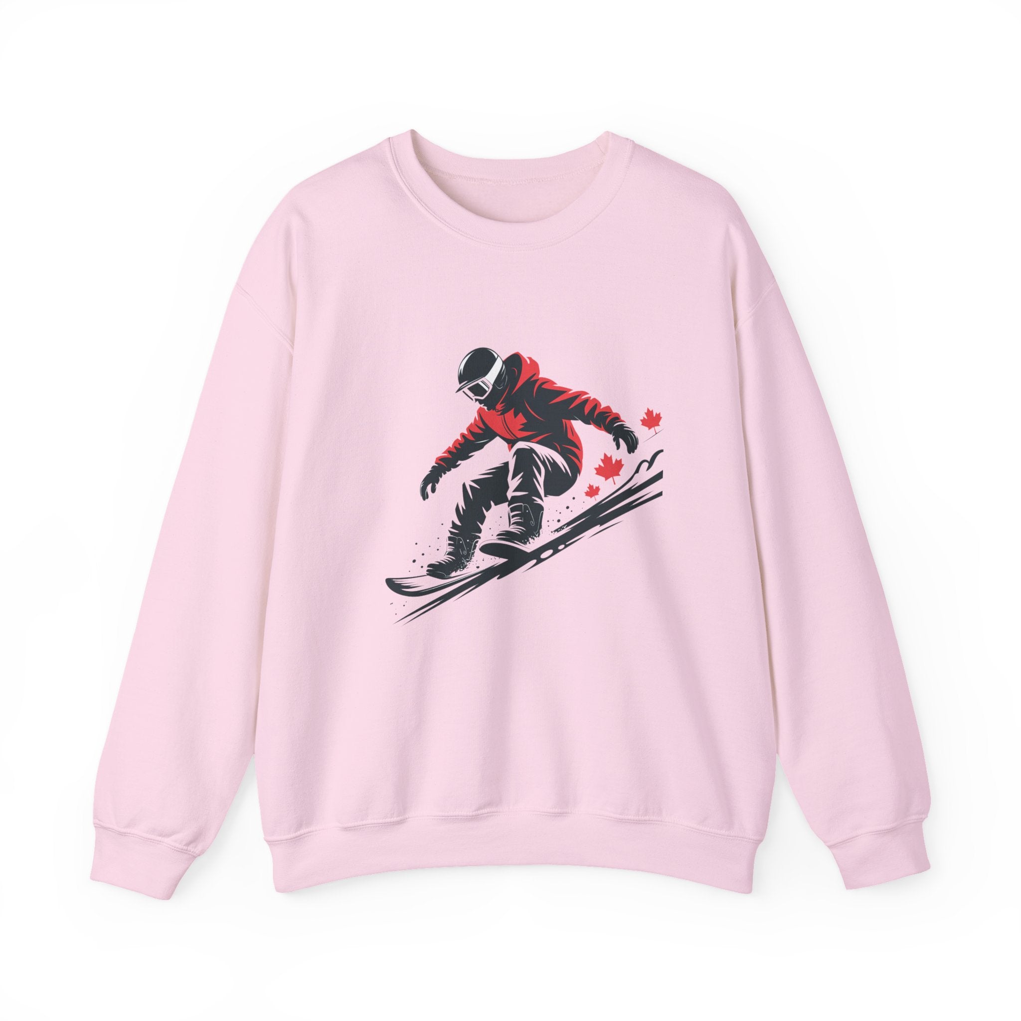 Snowboarder Graphic Sweatshirt – Red Jacket Winter Snowboarding Crewneck