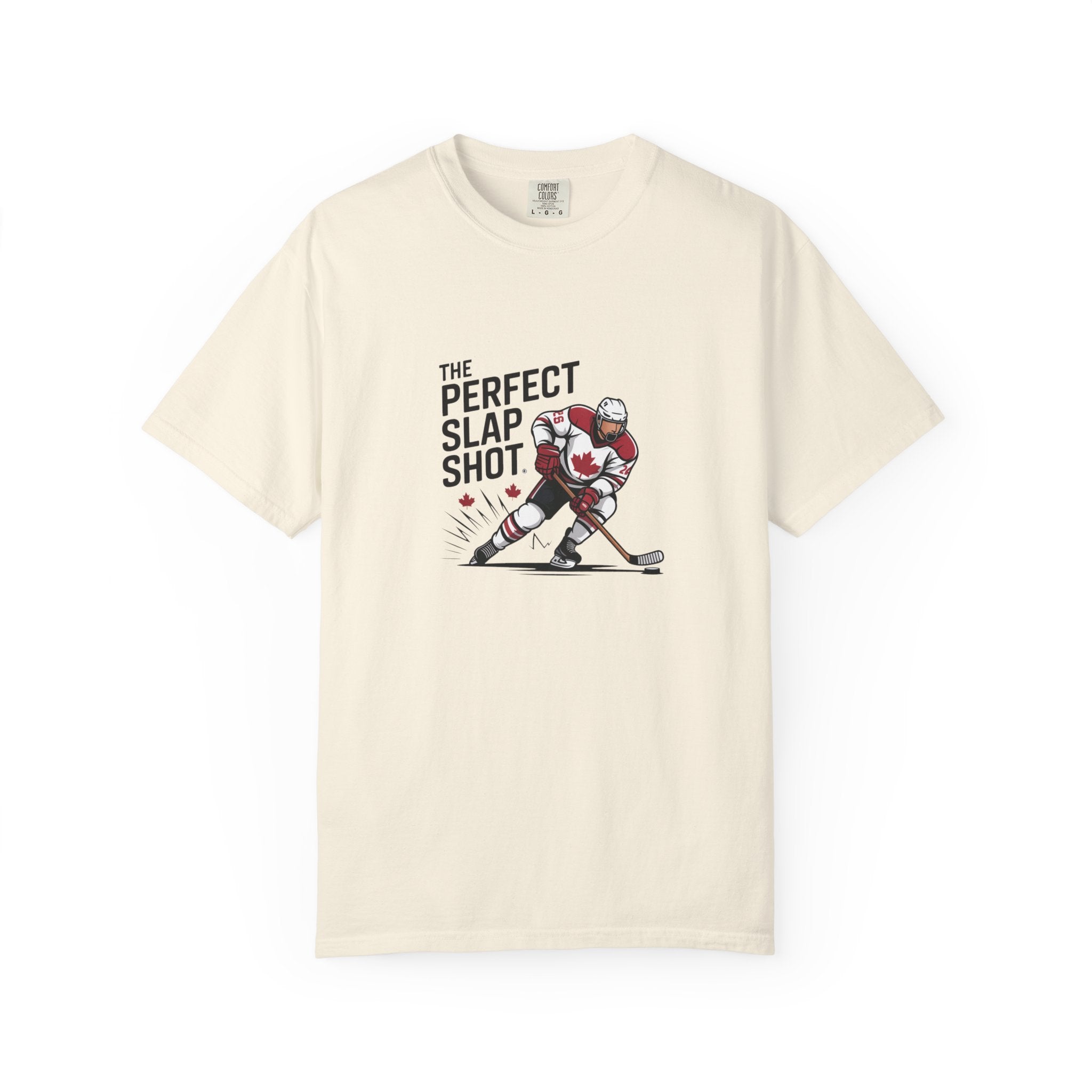 Hockey Slap Shot T-Shirt — “The Perfect Slap Shot” Graphic Tee