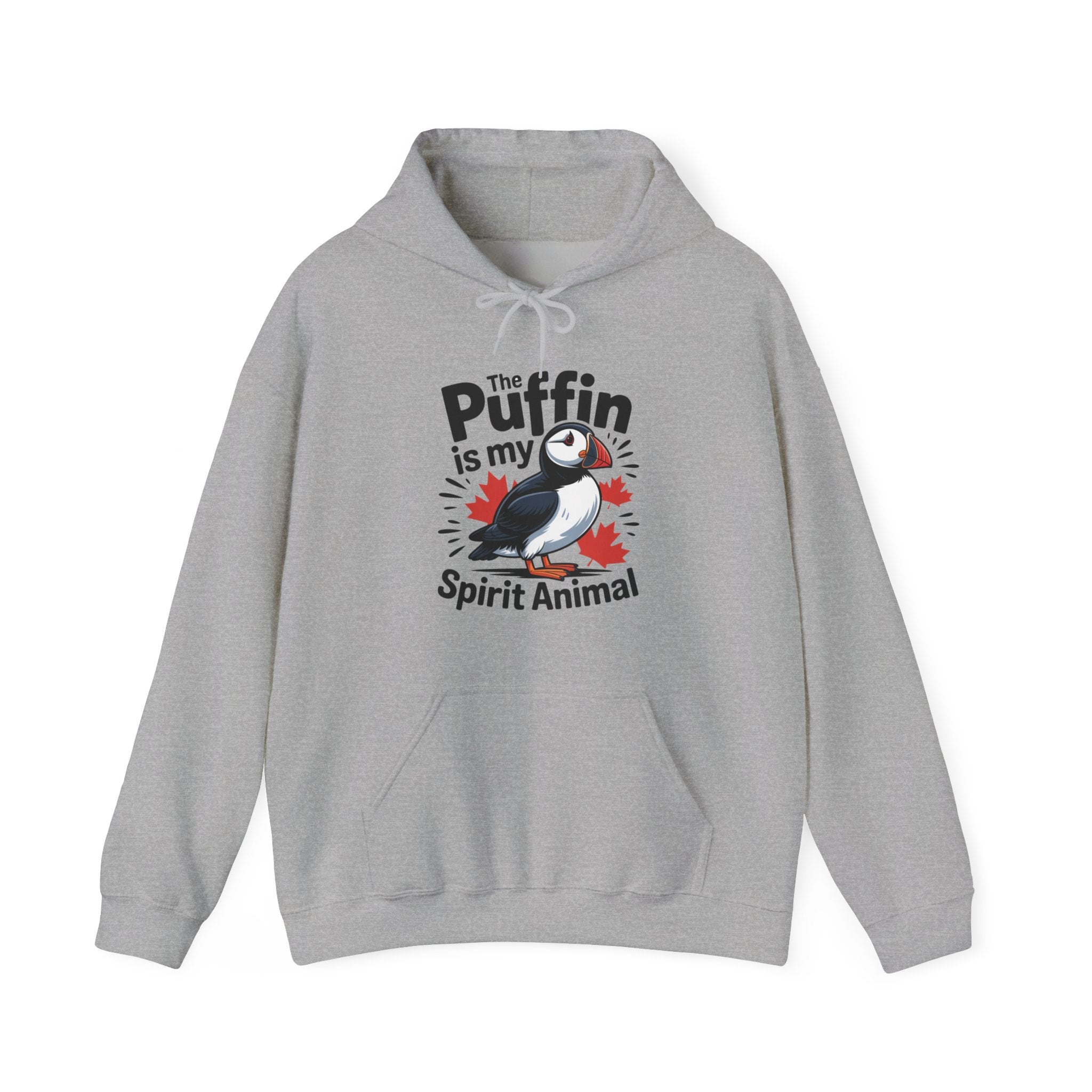 Puffin Spirit Animal Hoodie — "The Puffin is my Spirit Animal" Cute Bird Graphic Hooded Sweatshirt