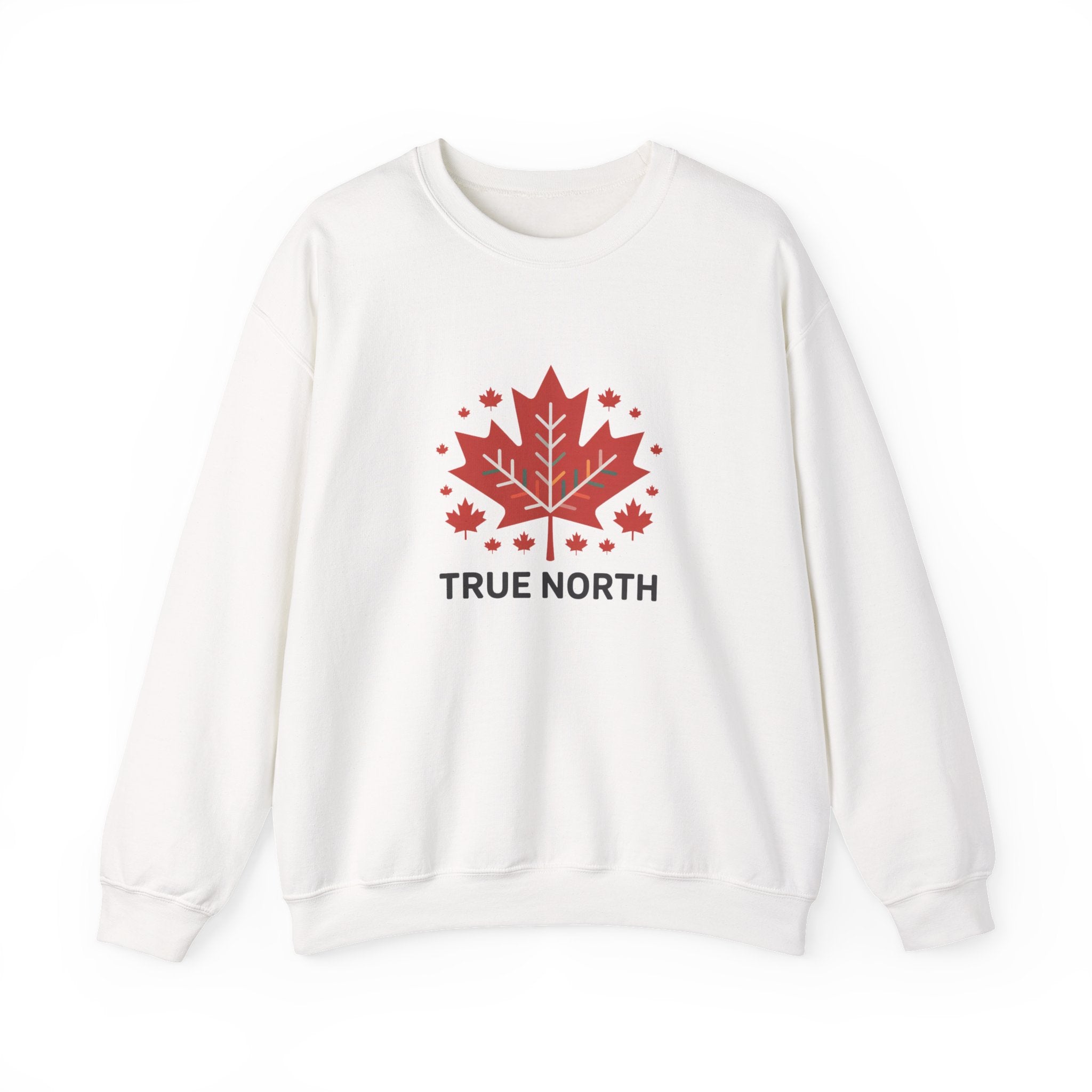Crewneck Sweatshirt — True North Maple Leaf Graphic