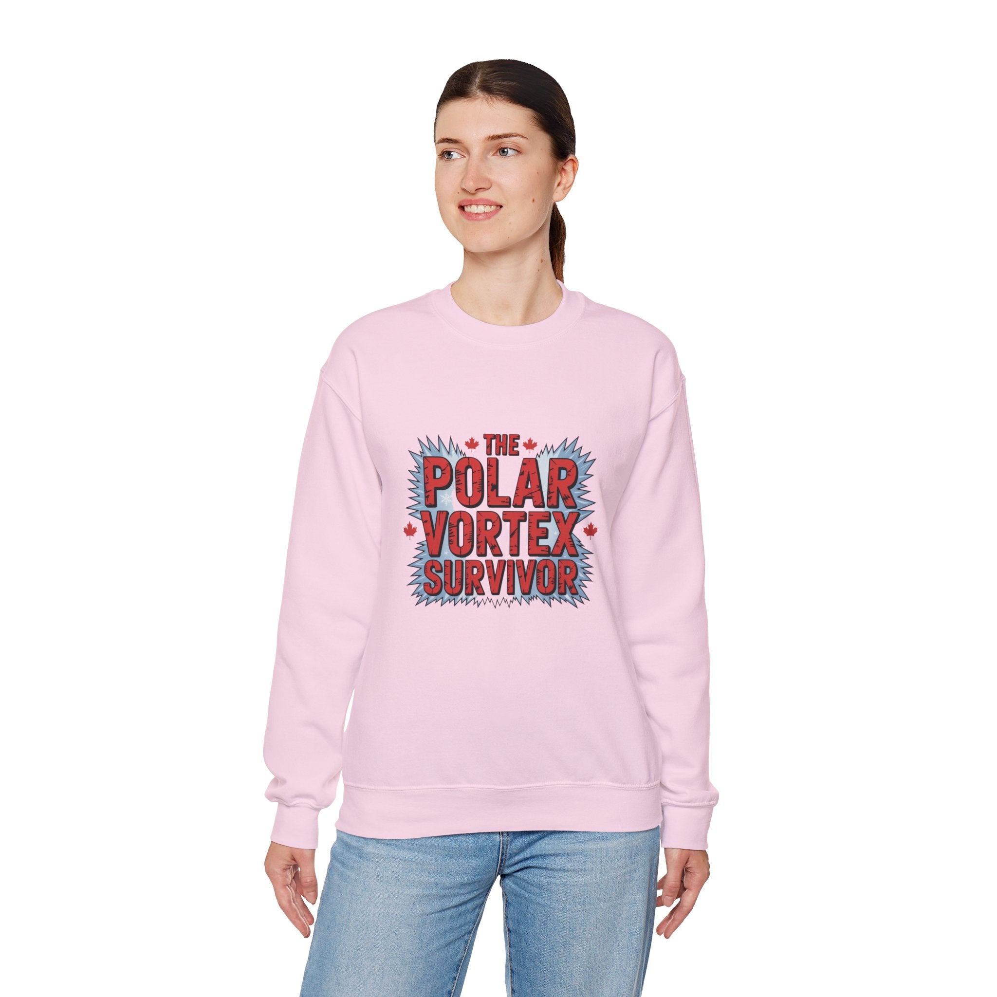 Polar Vortex Survivor Sweatshirt — Funny Winter Cold Weather Crewneck