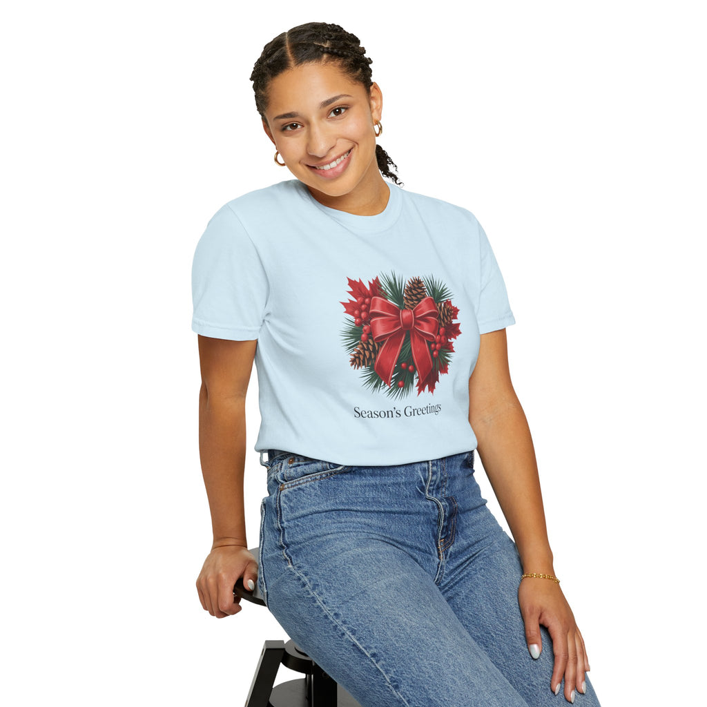 Season's Greetings Christmas Wreath T-Shirt