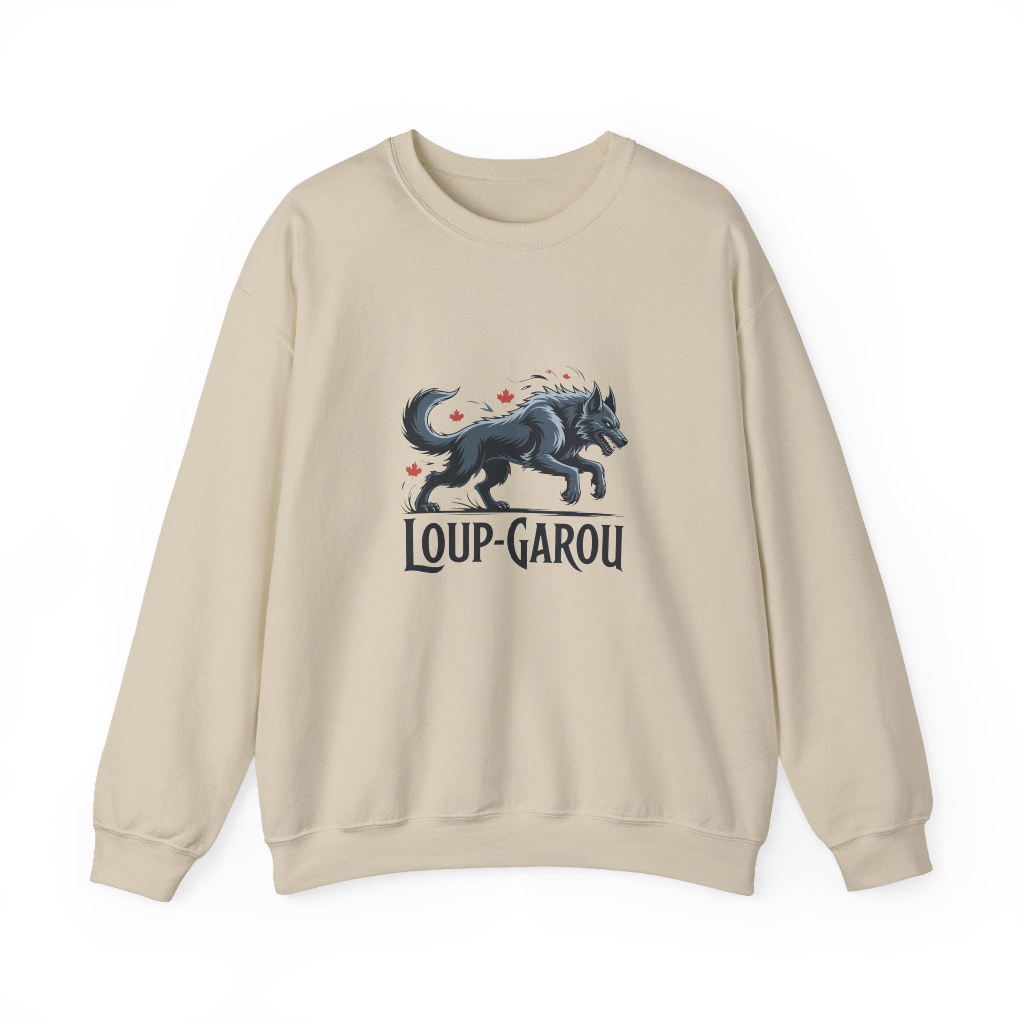 Loup-Garou Werewolf Crewneck Sweatshirt – Gothic Moonlit Wolf Pullover