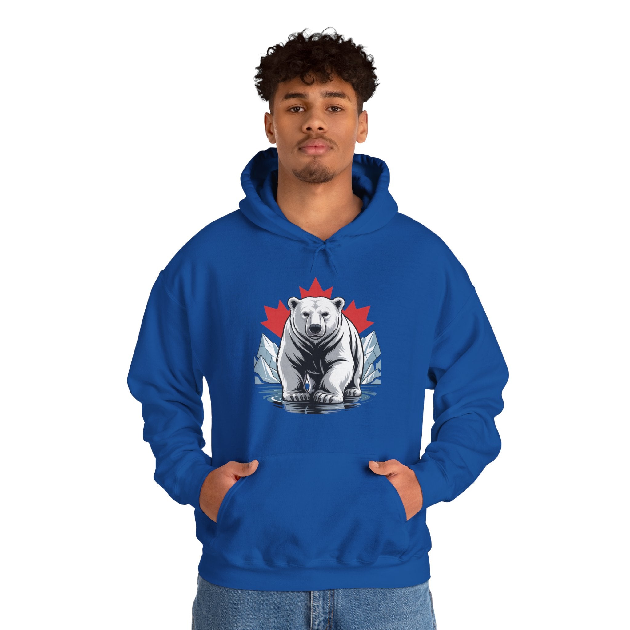 Polar Bear Maple Hoodie – Canadian Pride Winter Pullover