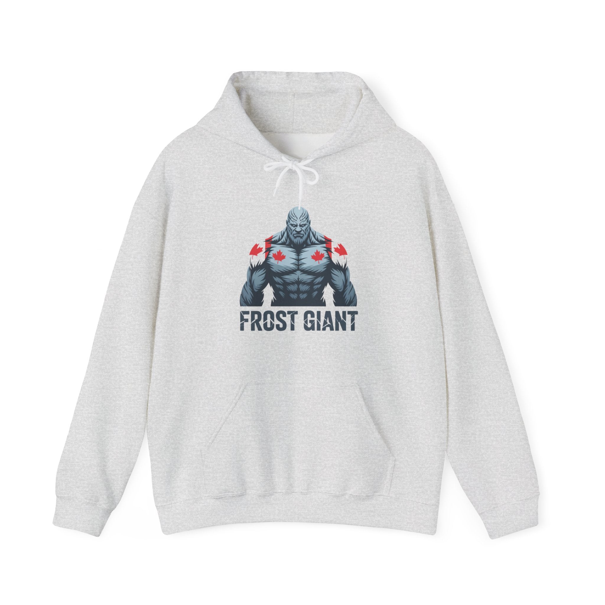 Frost Giant Hoodie — Canadian Maple Chest Winter Monster Sweatshirt
