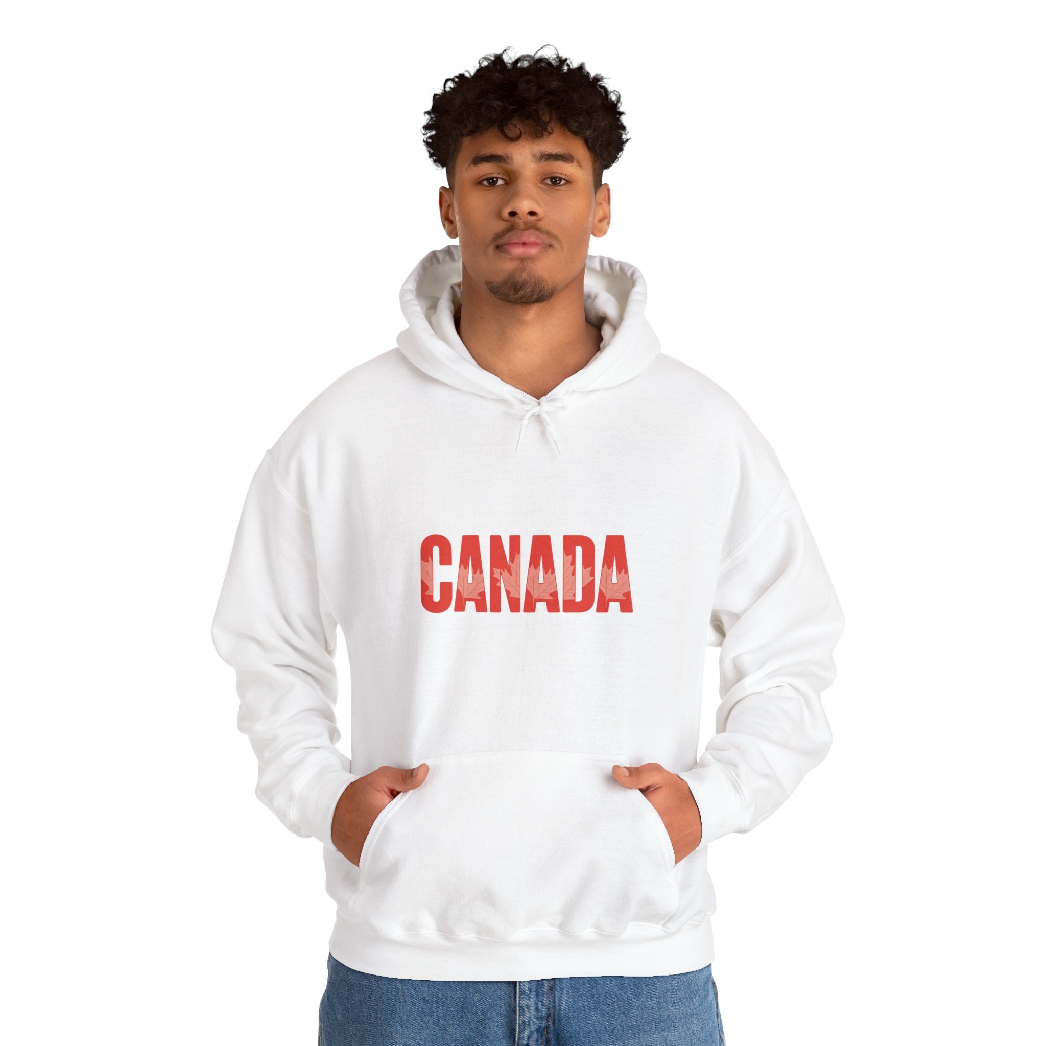 Canada Hoodie - Vintage Red Text Pullover for Canada Pride