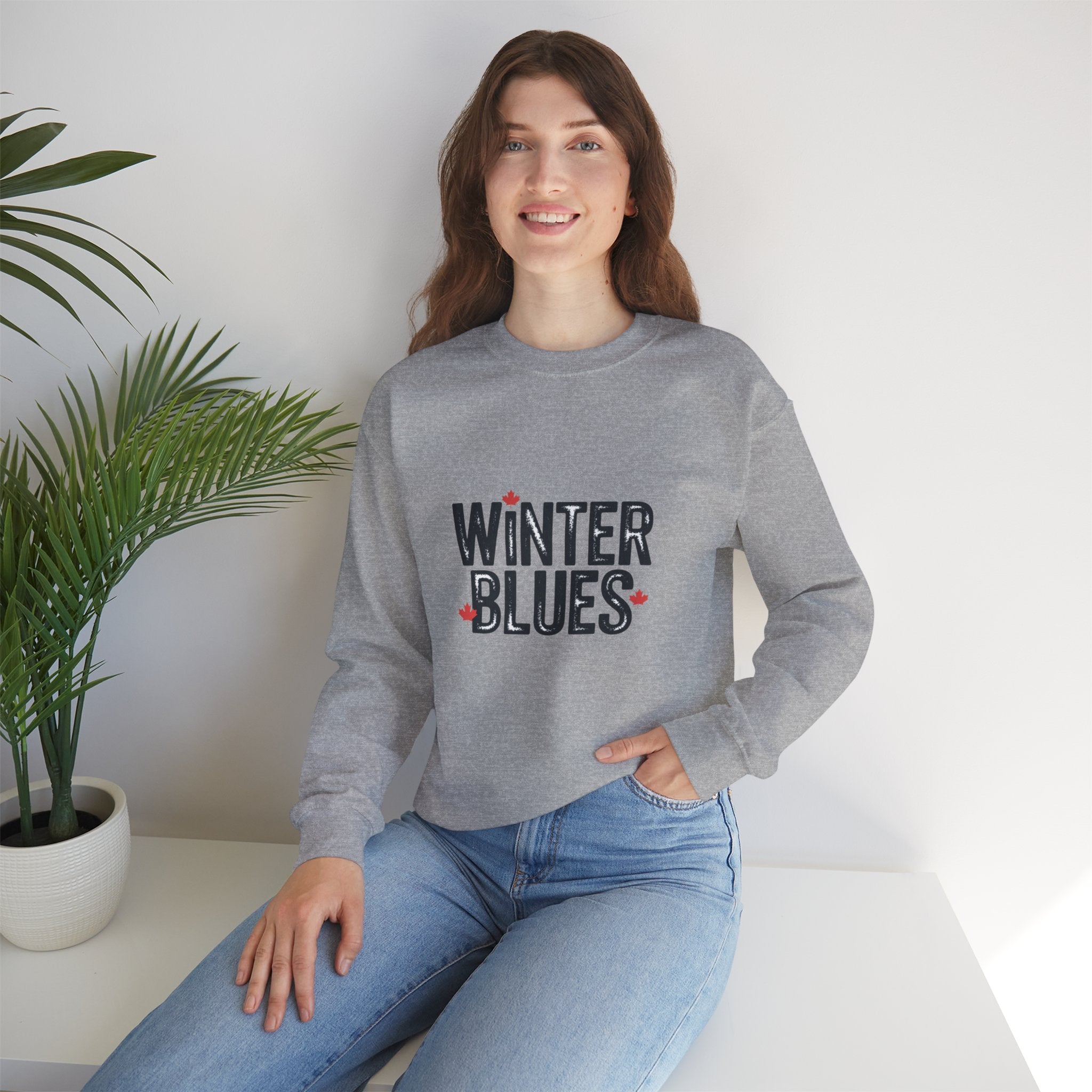 Winter Blues Sweatshirt — Cozy Seasonal Crewneck with Playful Text