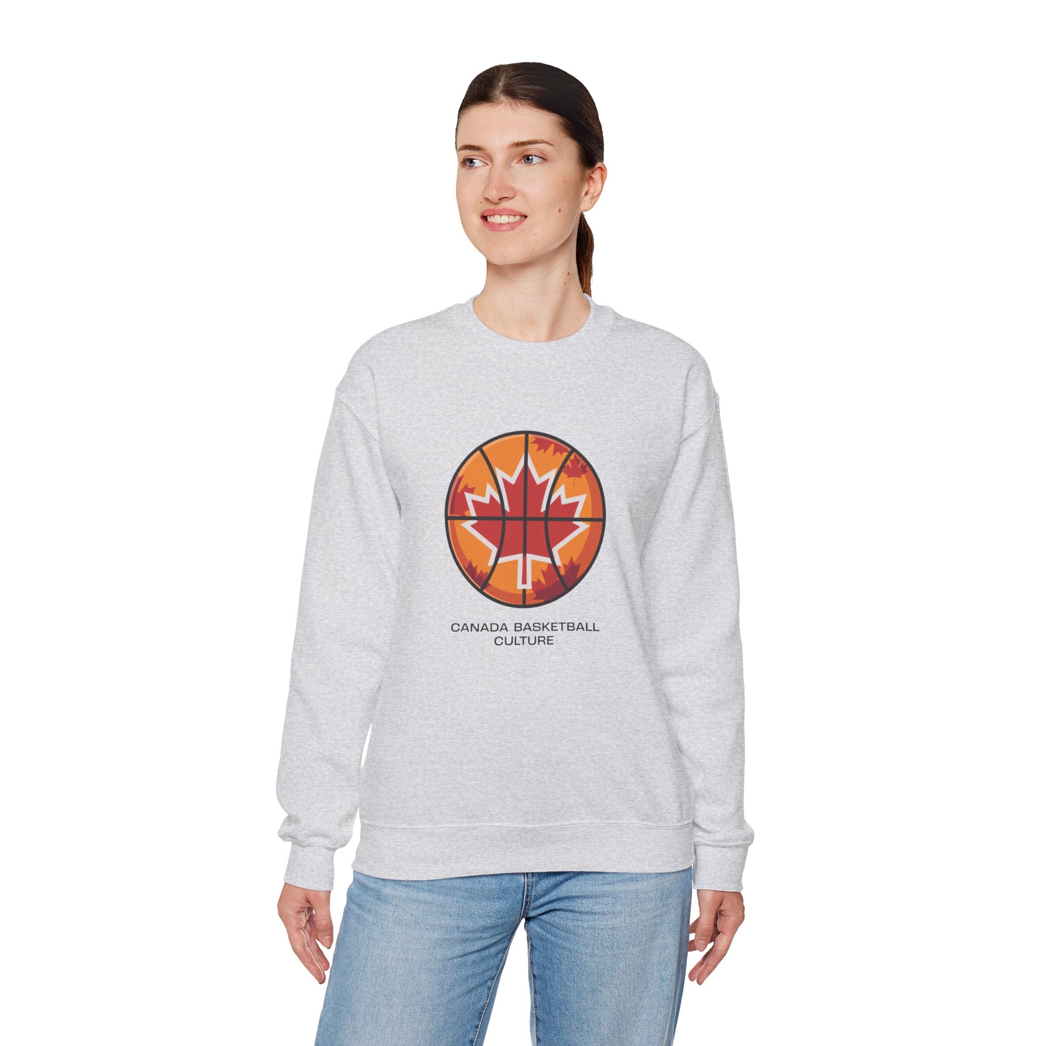 Canada Basketball Culture Sweatshirt — Maple Leaf Basketball Crewneck