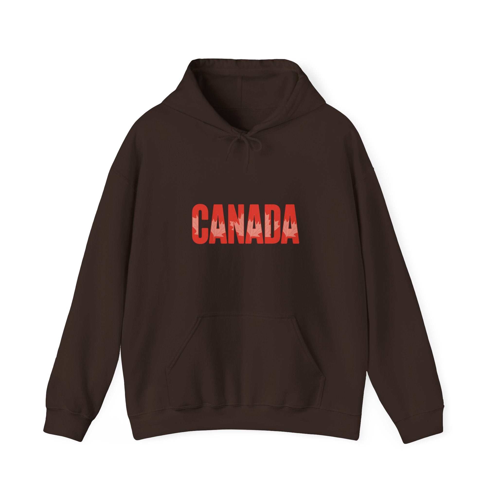 Canada Hoodie - Vintage Red Text Pullover for Canada Pride