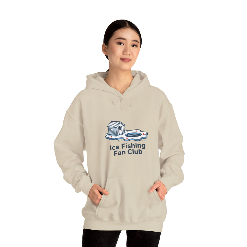 Ice Fishing Fan Club Hoodie — Cute Ice Fishing Graphic Pullover