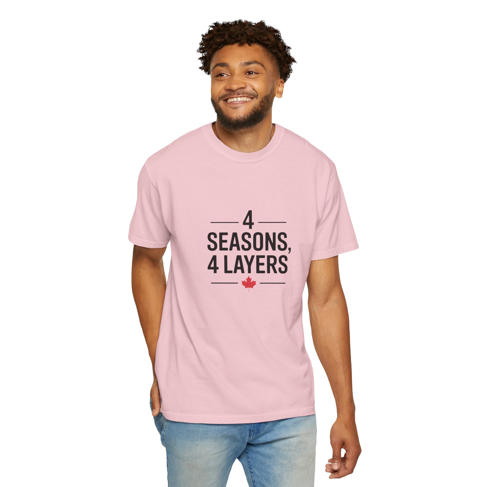 4 Seasons, 4 Layers T-Shirt — Canadian Maple Minimalist Tee