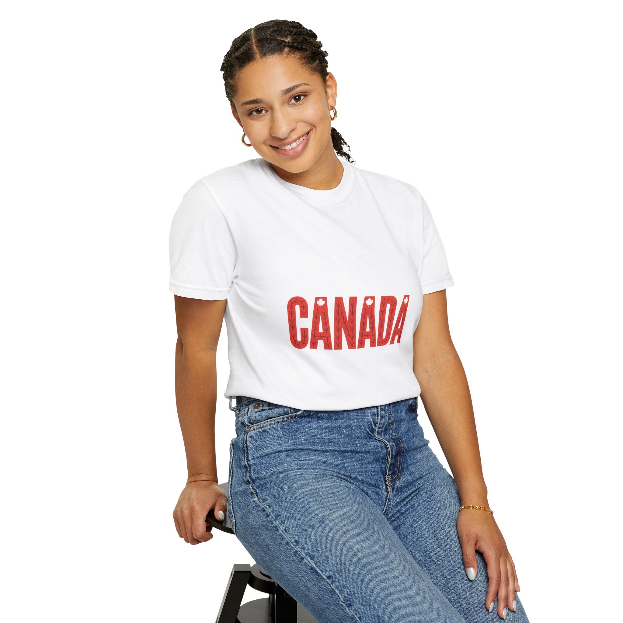 Canada Vintage-Style Graphic T-Shirt — Distressed Maple Lettering