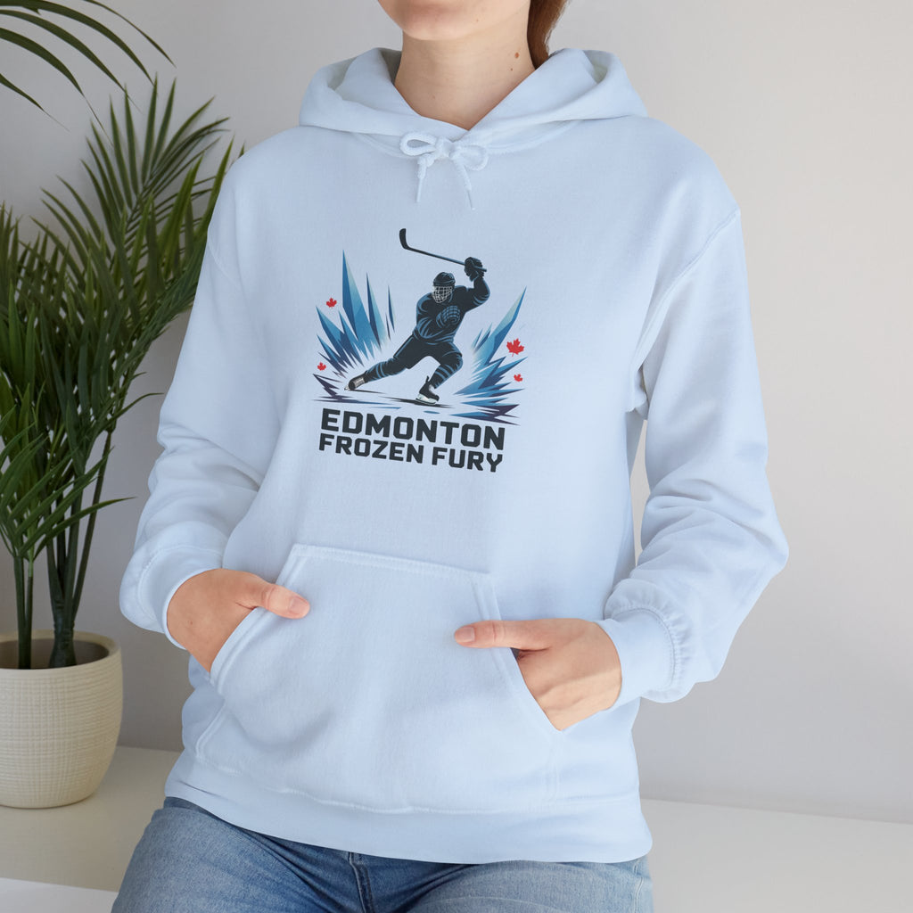 Edmonton Frozen Fury Hockey Hoodie Cold-Weather Hockey Team Pullover