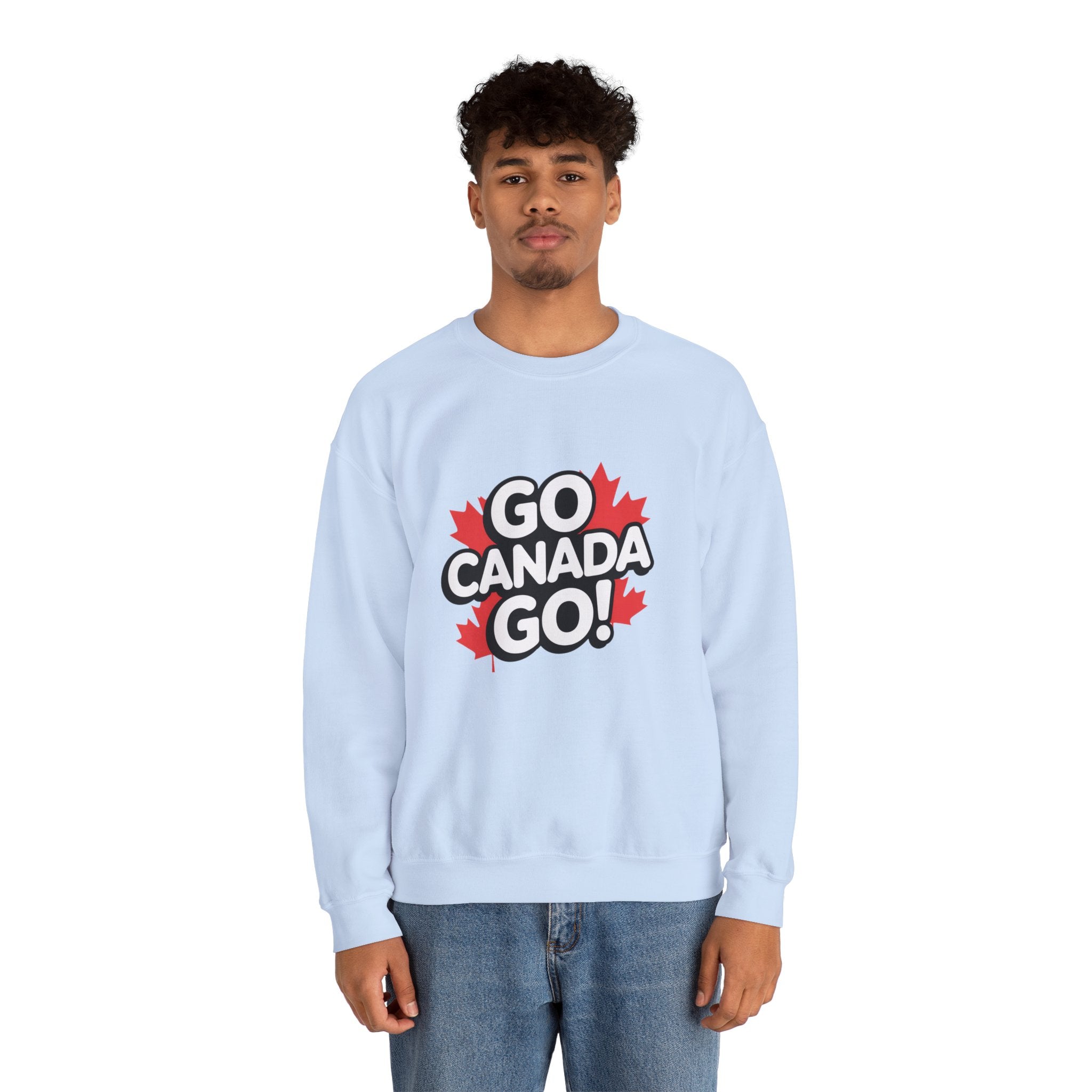Go Canada Go! Crewneck Sweatshirt — Canadian Pride Maple Leaf Pullover
