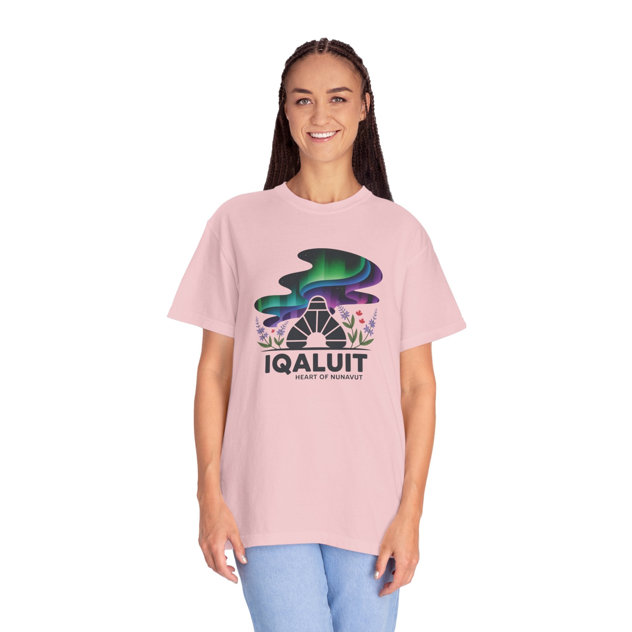 Iqaluit Northern Lights T-Shirt – Heart of Nunavut Souvenir Tee