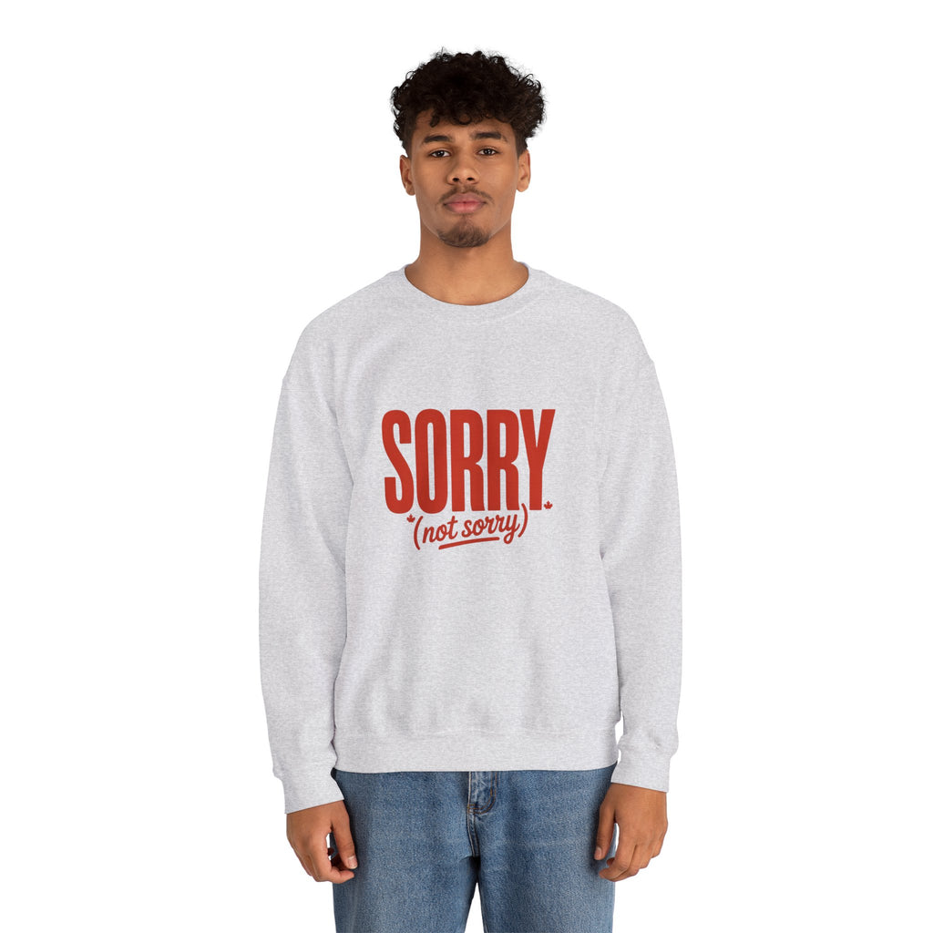 "SORRY. (not sorry)" Retro Bold Graphic Sweatshirt