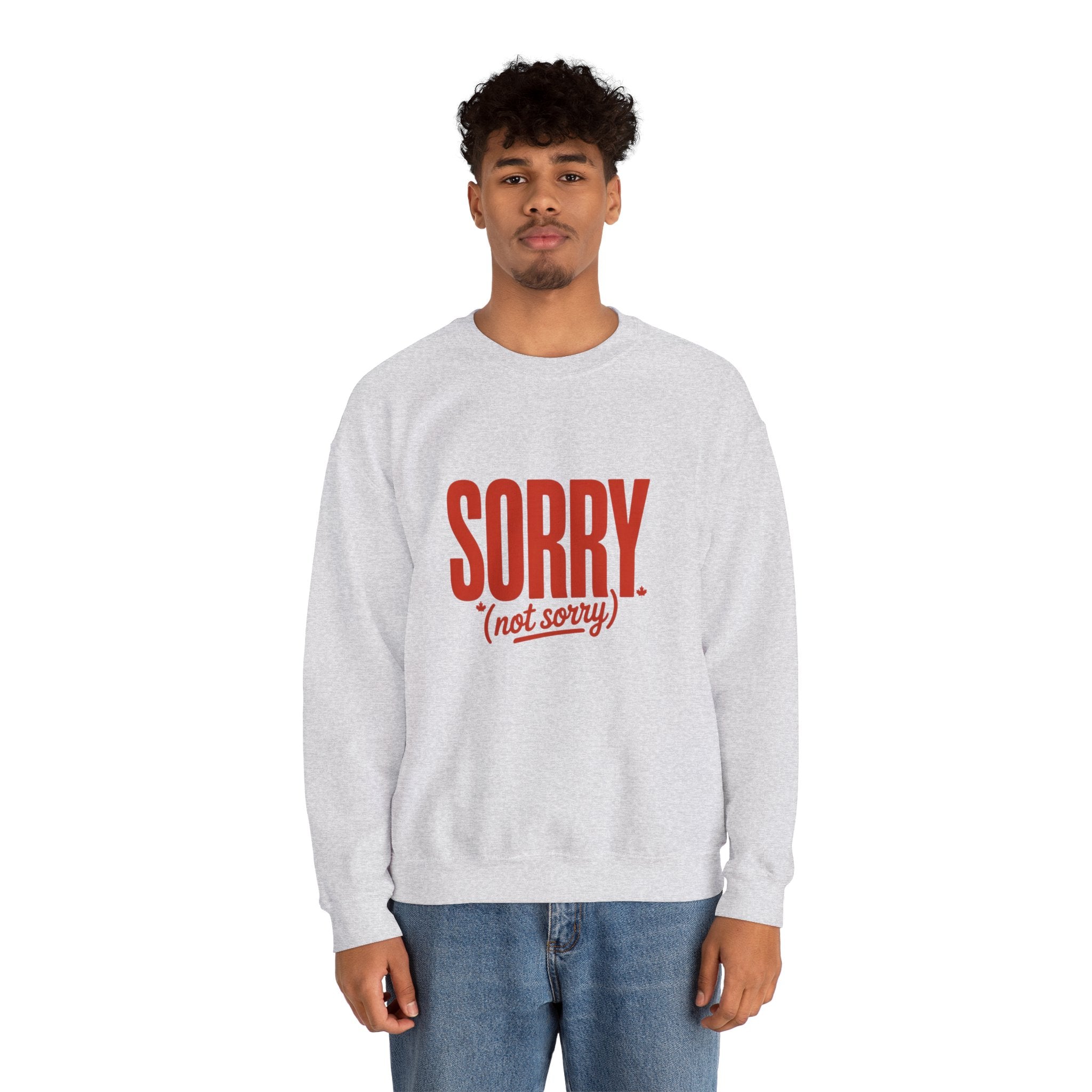 "SORRY. (not sorry)" Retro Bold Graphic Sweatshirt