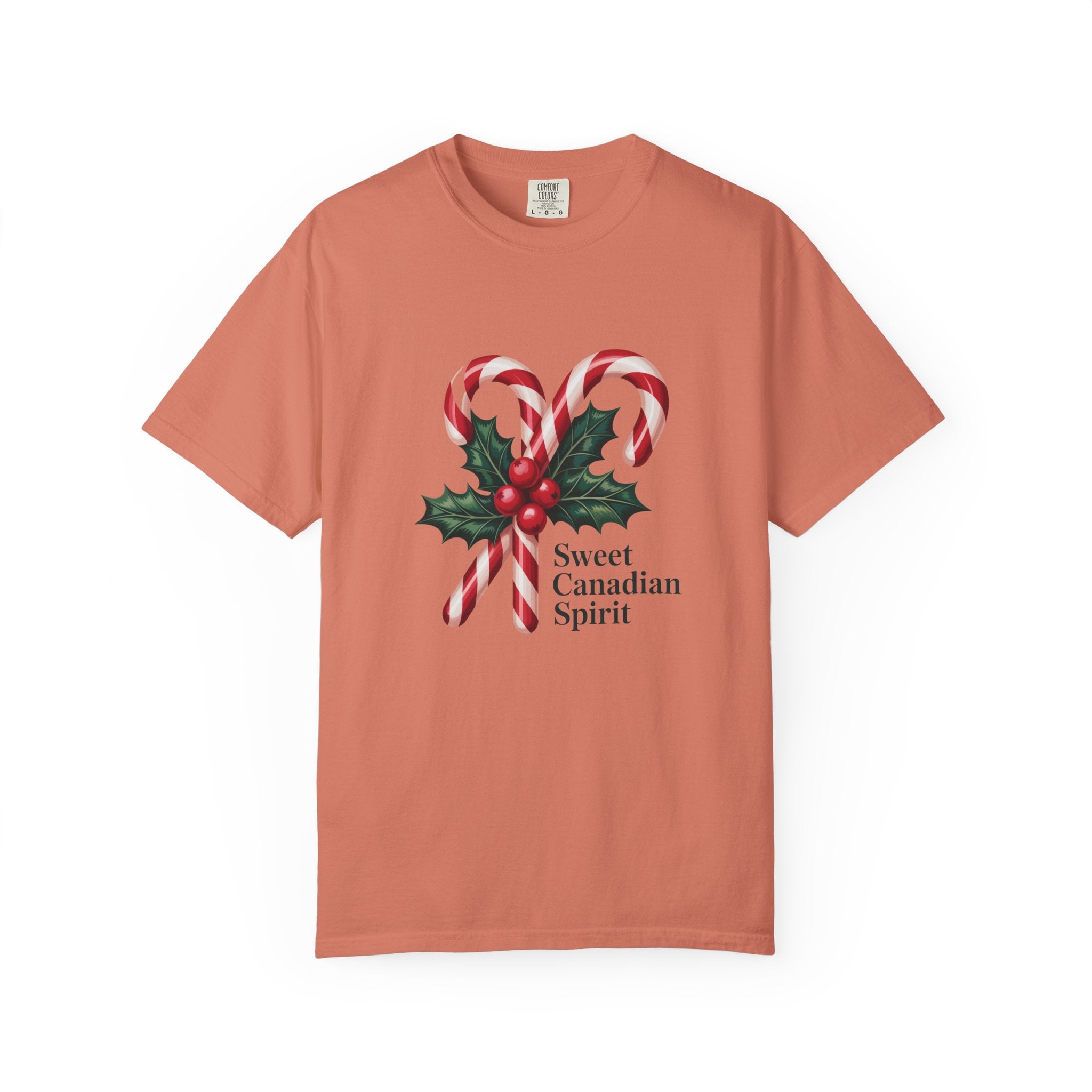 "Sweet Canadian Spirit" - Candy Cane Holiday T Shirt