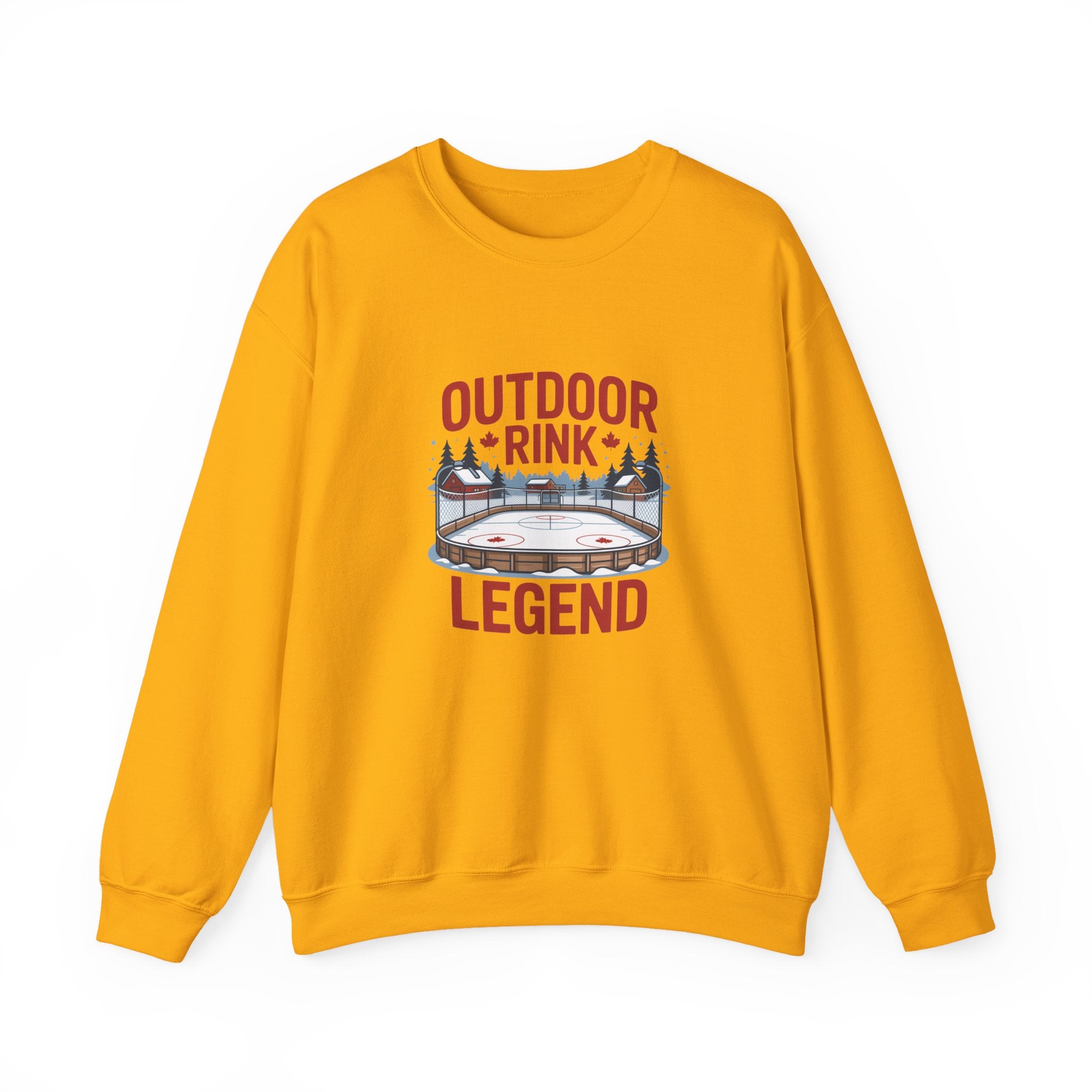 Outdoor Rink Legend Sweatshirt — Vintage Hockey Ice Rink Crewneck