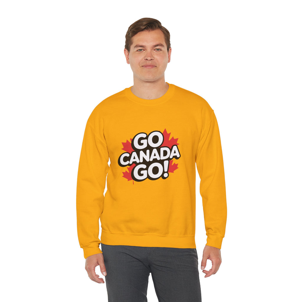 Go Canada Go! Crewneck Sweatshirt — Canadian Pride Maple Leaf Pullover