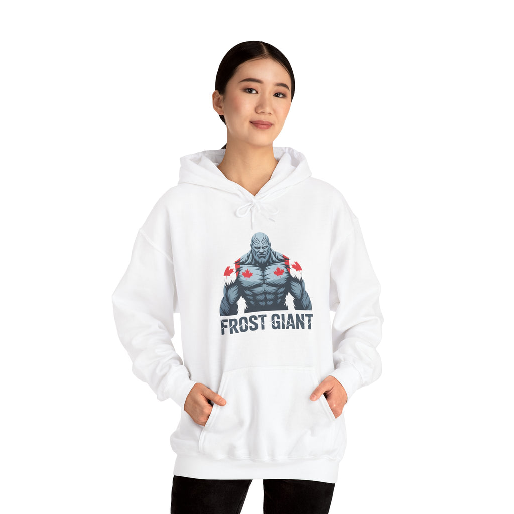 Frost Giant Hoodie — Canadian Maple Chest Winter Monster Sweatshirt
