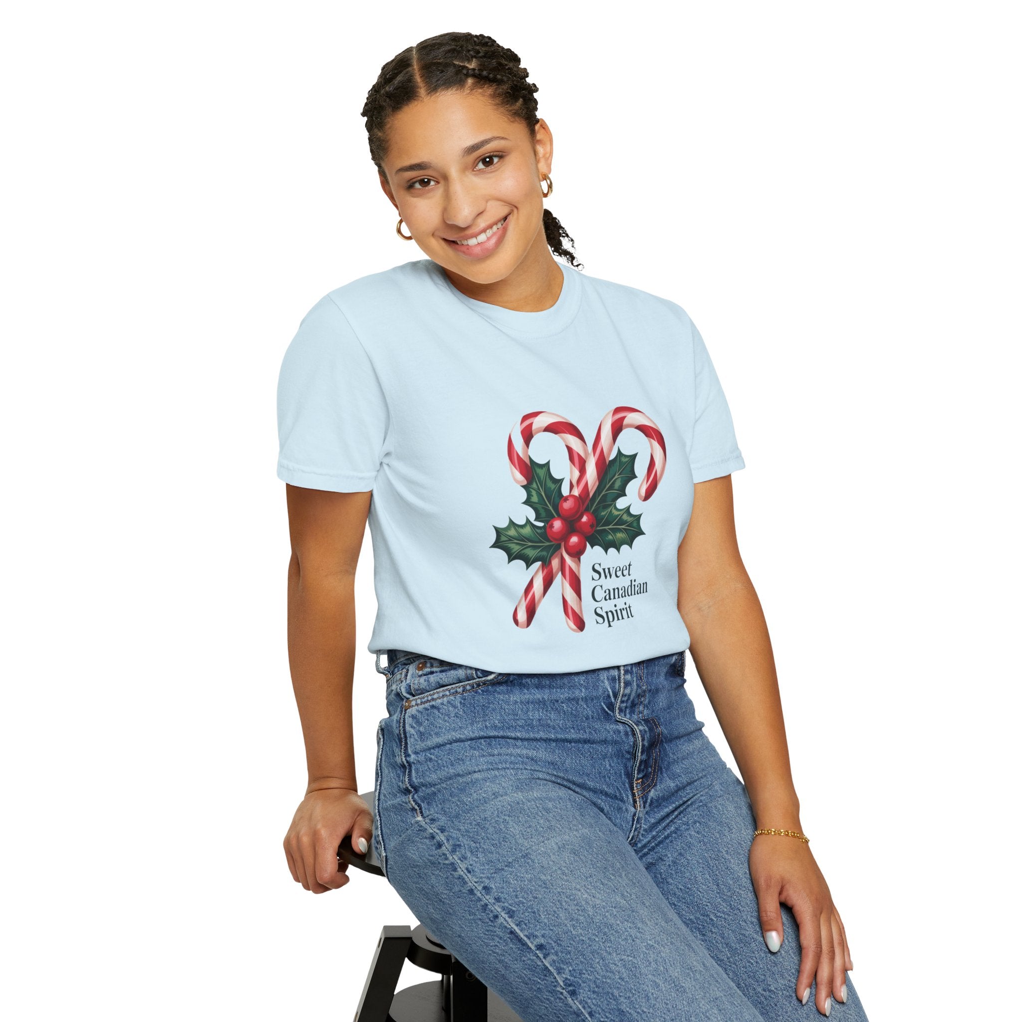 "Sweet Canadian Spirit" - Candy Cane Holiday T Shirt