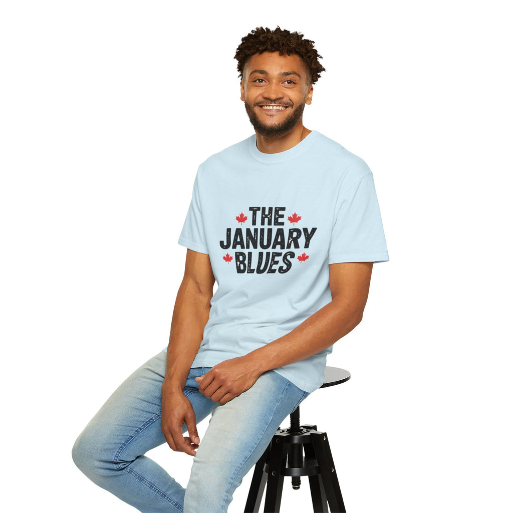 "The January Blues" Graphic Tee (Canadian Maple Leaf Accent) - T shirt