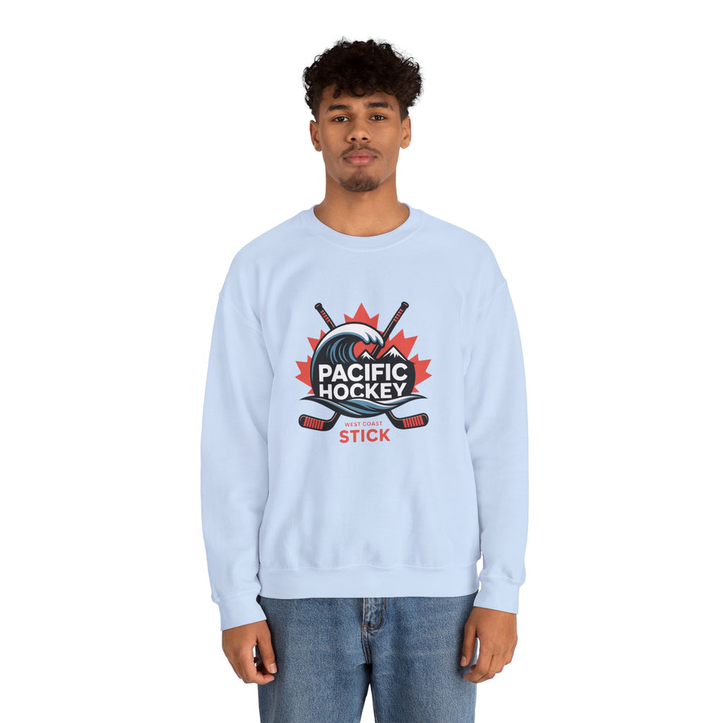 Pacific Hockey Crewneck Sweatshirt – Vintage Hockey Logo Pullover