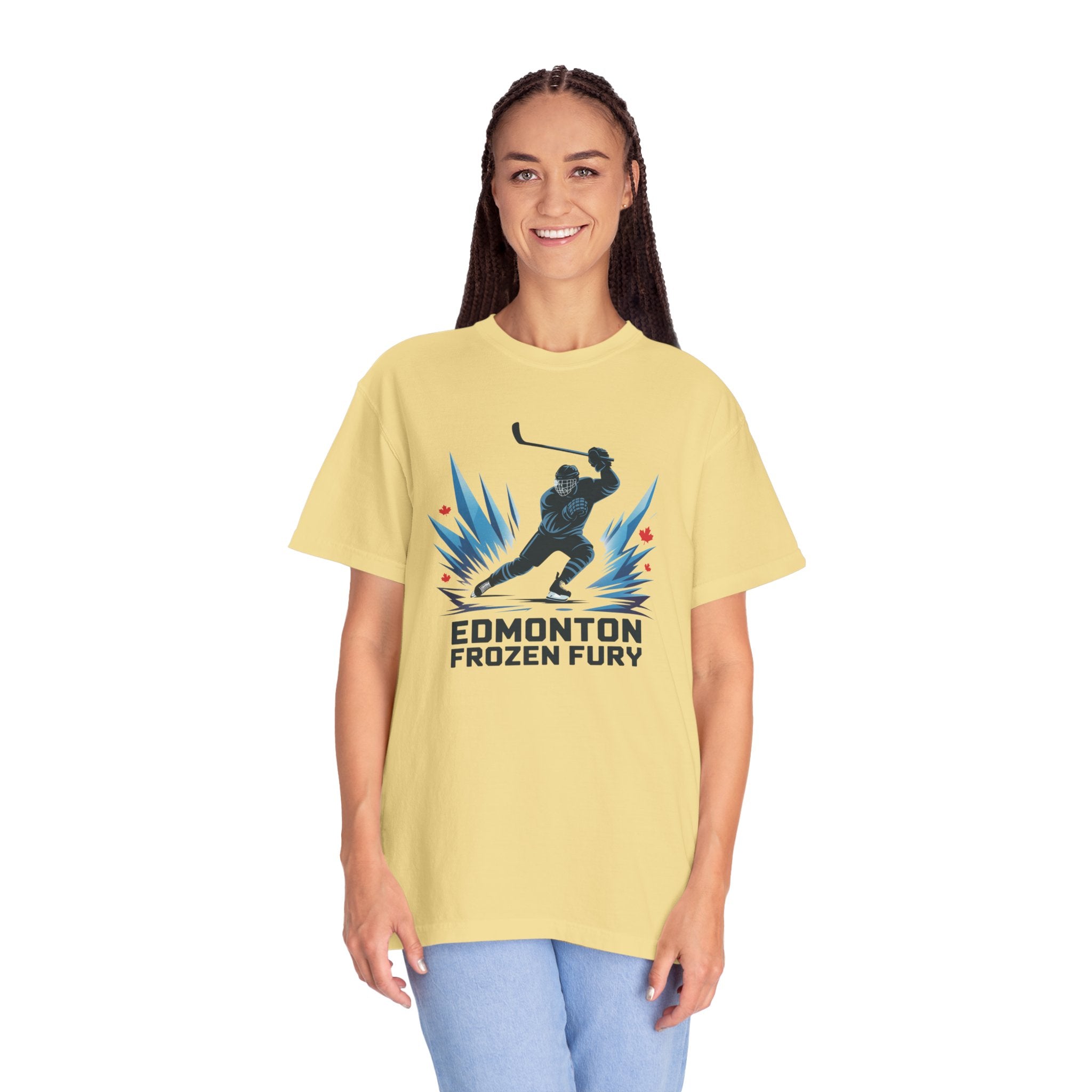 Edmonton Frozen Fury Hockey T-Shirt — Men's Ice Hockey Graphic Tee