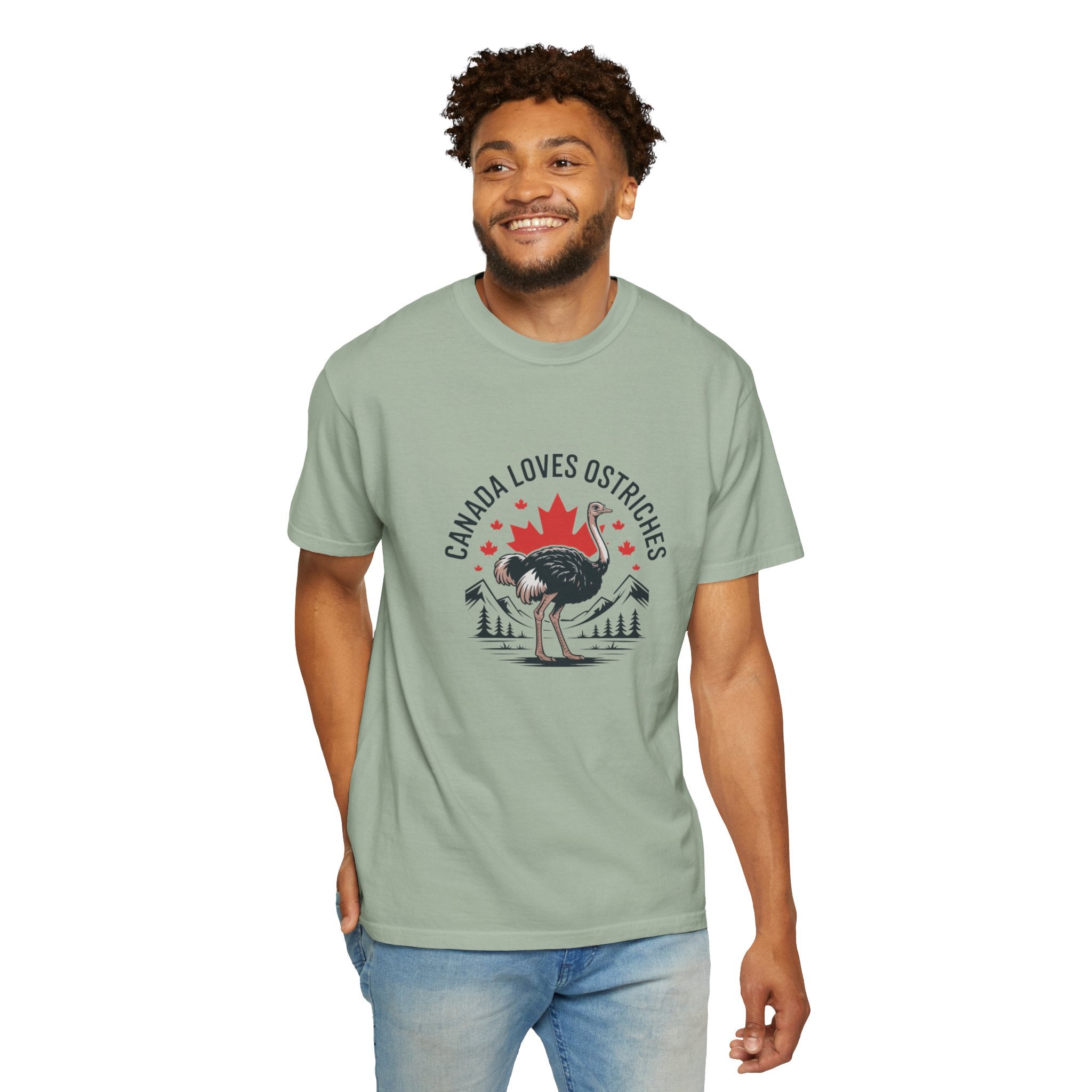 Canada Loves Ostriches T-Shirt — Canadian Novelty Graphic Tee