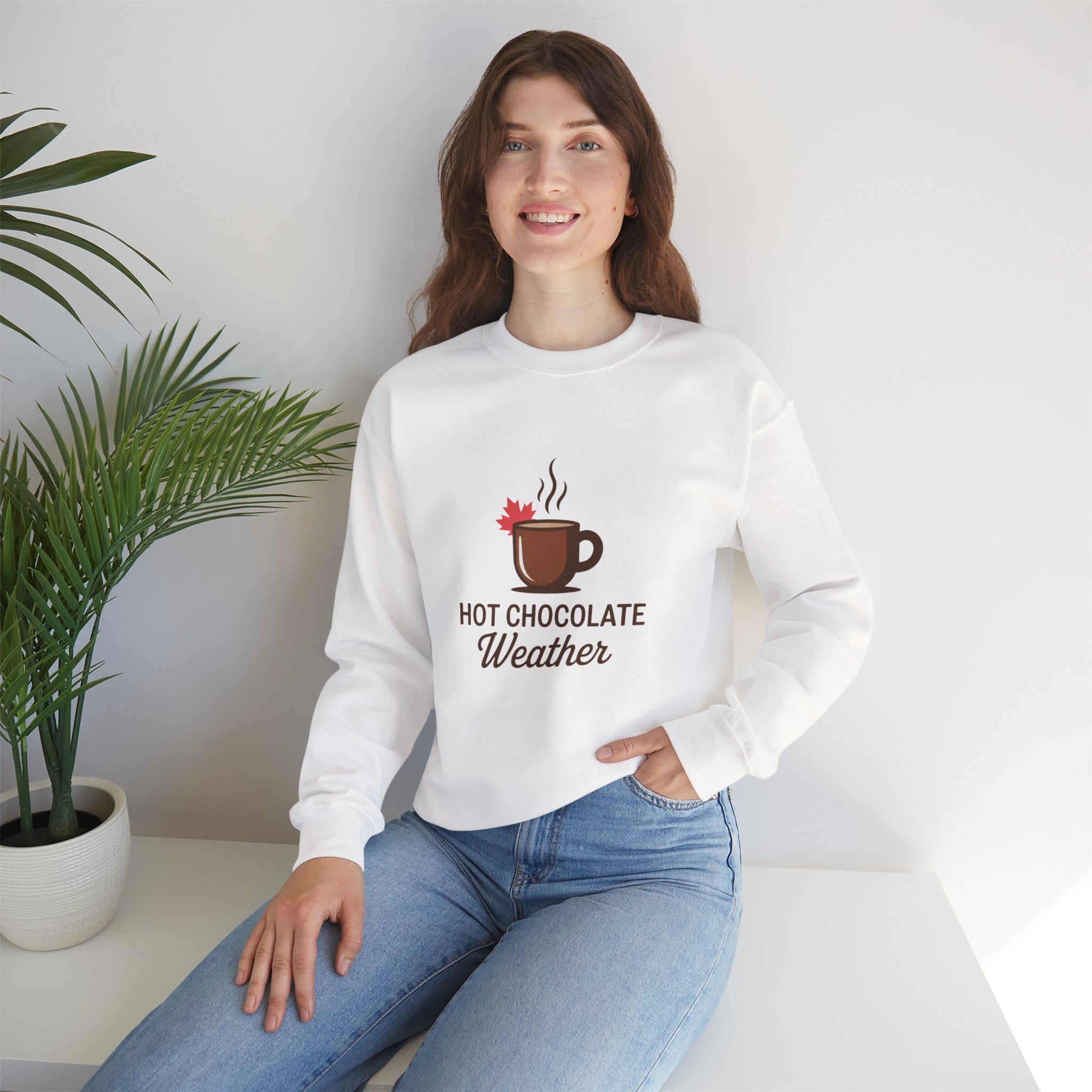 Hot Chocolate Weather Sweatshirt – Cozy Fall & Winter Crewneck