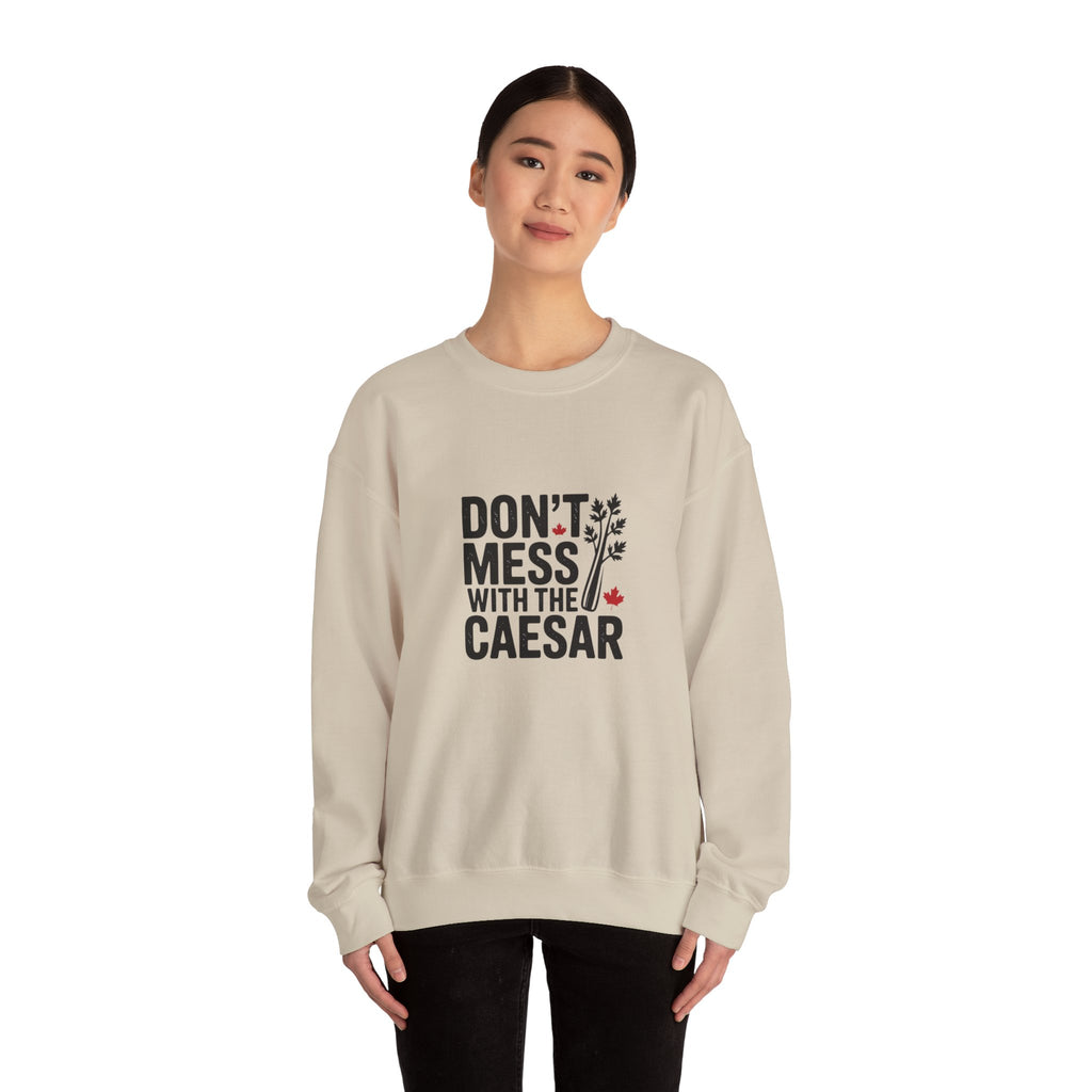 "Don't Mess with the Caesar" Roman Laurel Graphic Crewneck Sweatshirt