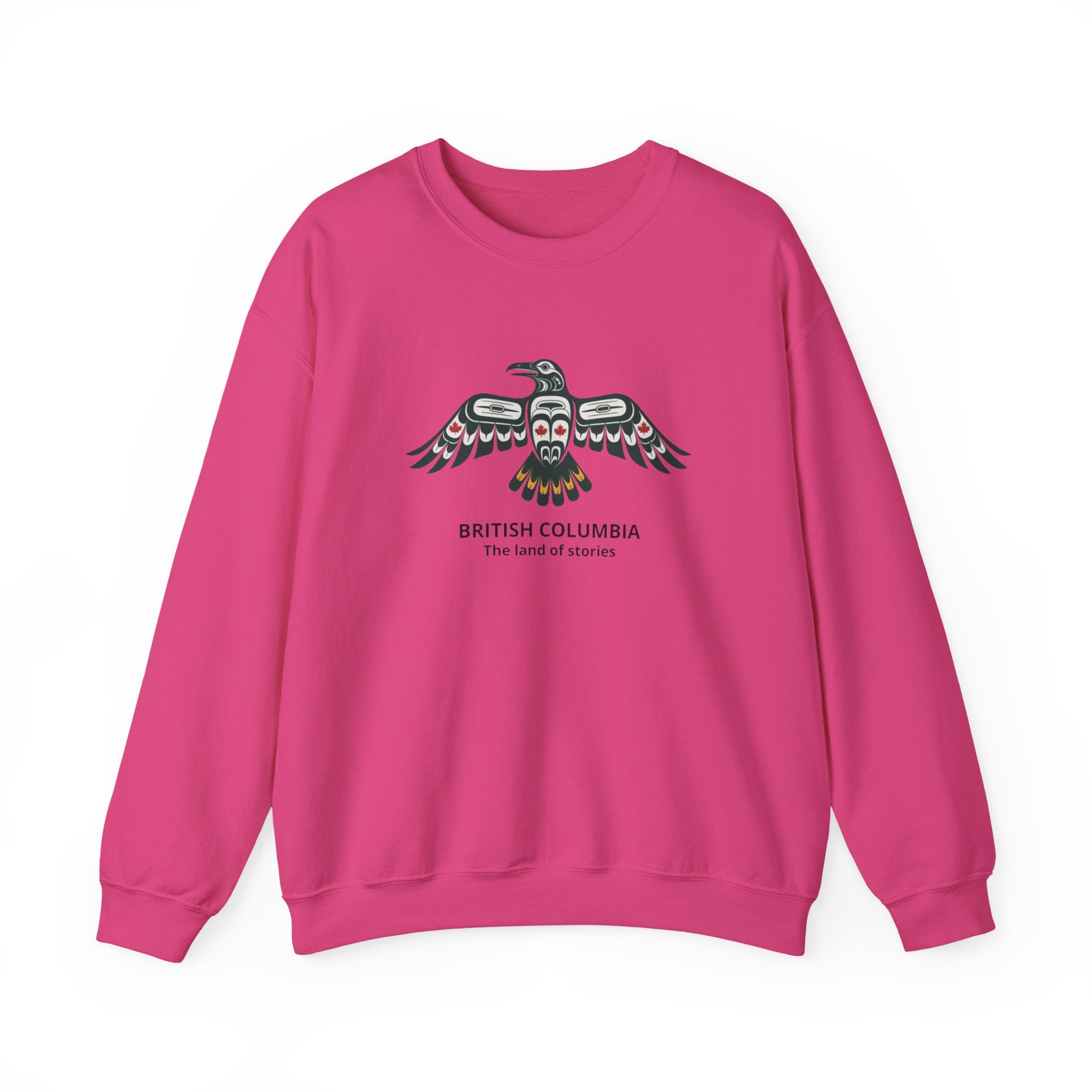 British Columbia Thunderbird Crewneck Sweatshirt — 'British Columbia The land of rivers' Indigenous-Inspired Design