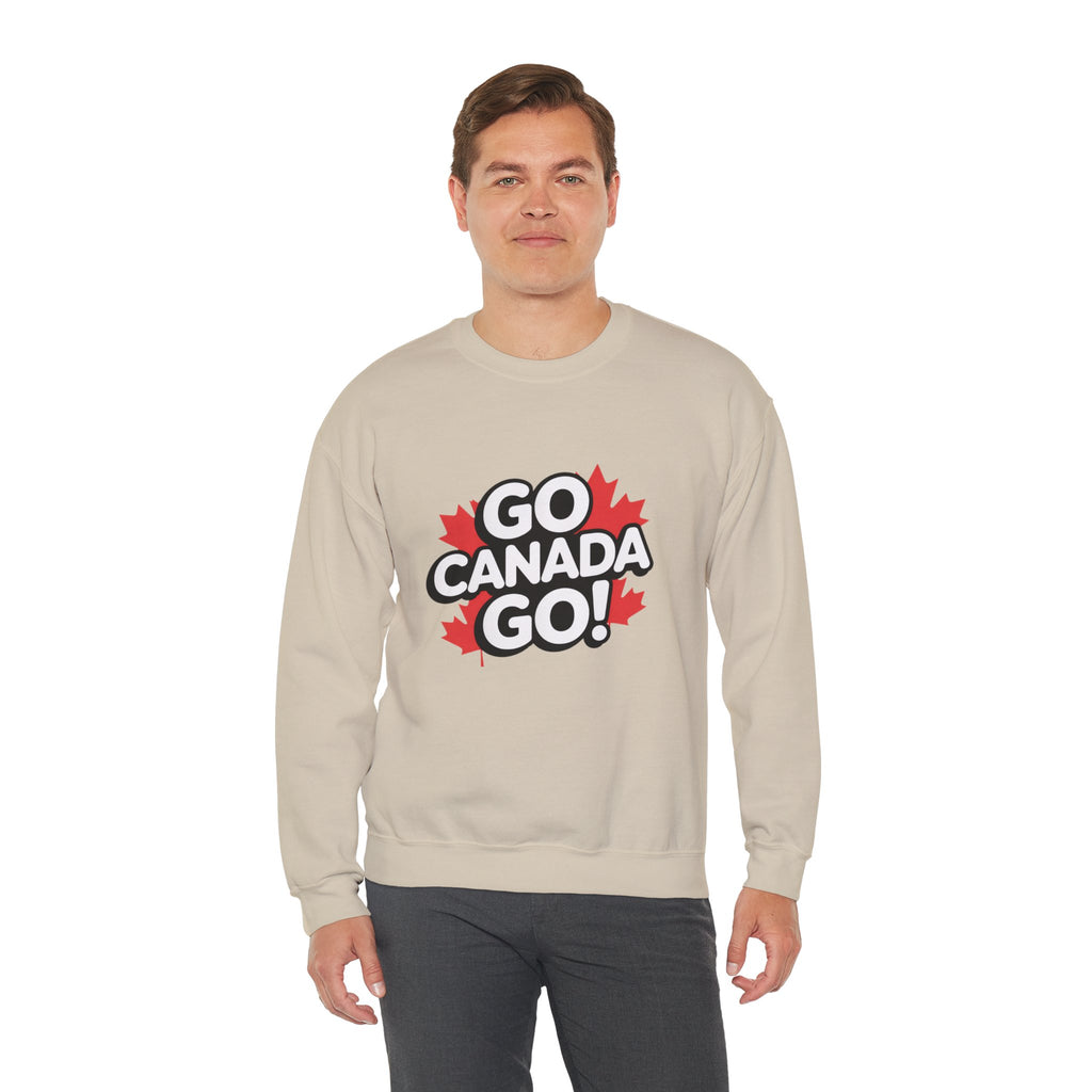 Go Canada Go! Crewneck Sweatshirt — Canadian Pride Maple Leaf Pullover