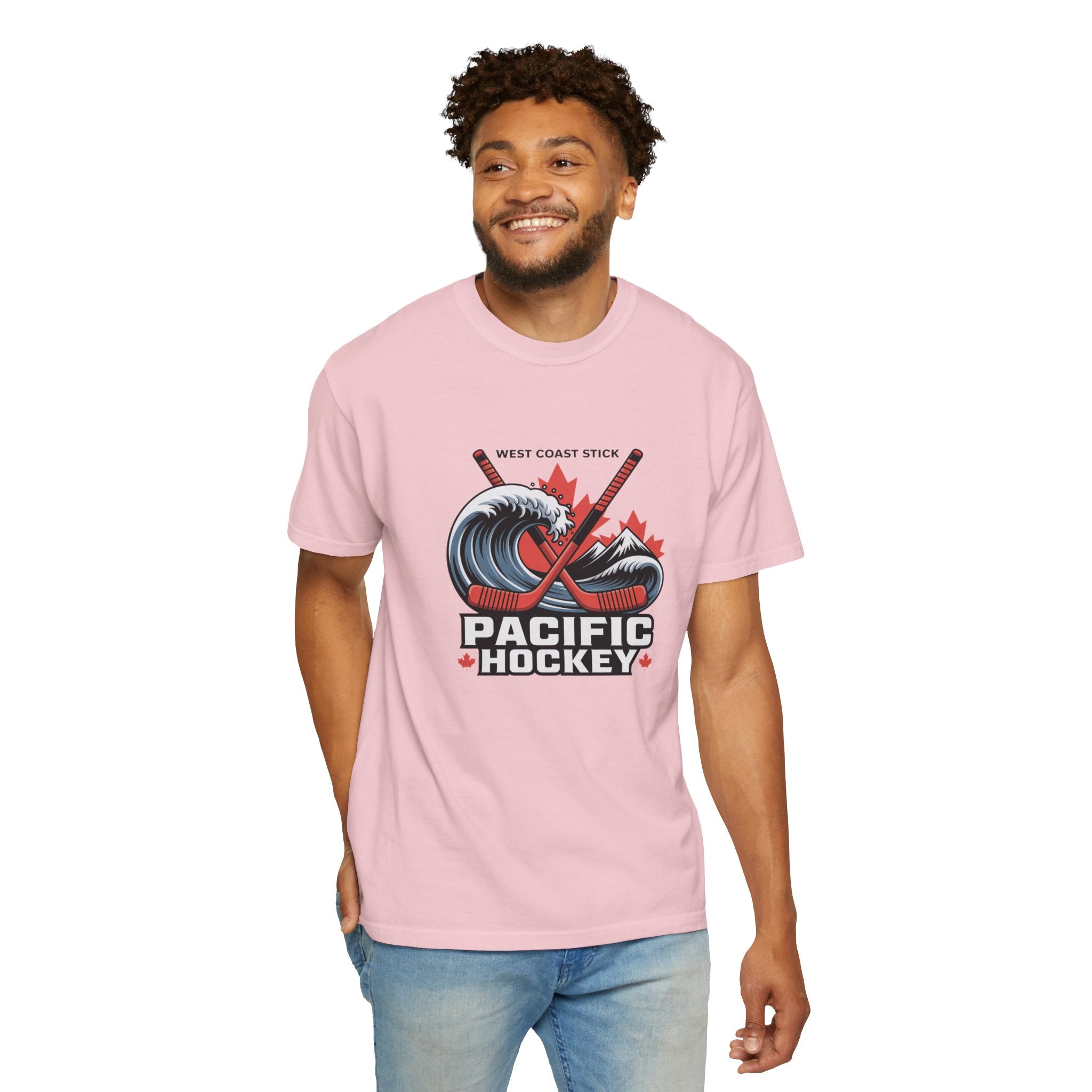 Pacific Hockey T‑Shirt — West Coast Wave & Maple Leafs Hockey Tee