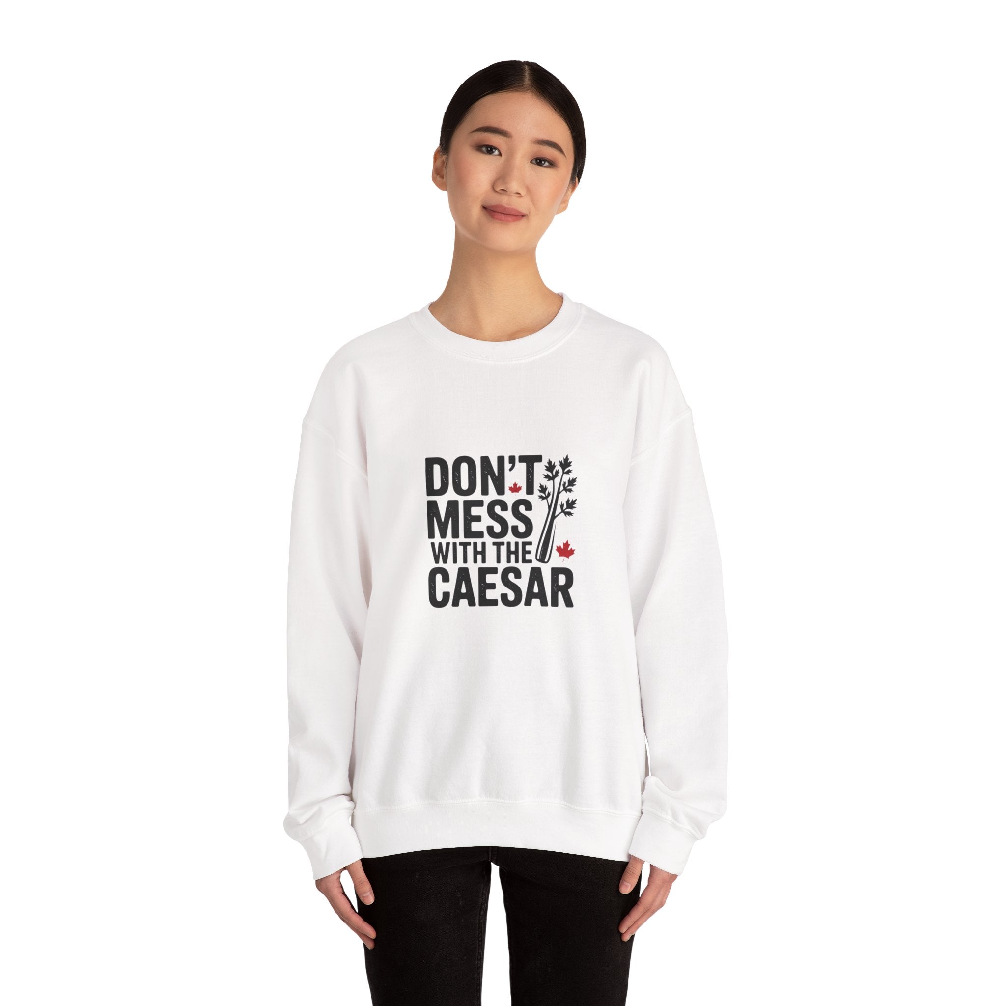 "Don't Mess with the Caesar" Roman Laurel Graphic Crewneck Sweatshirt