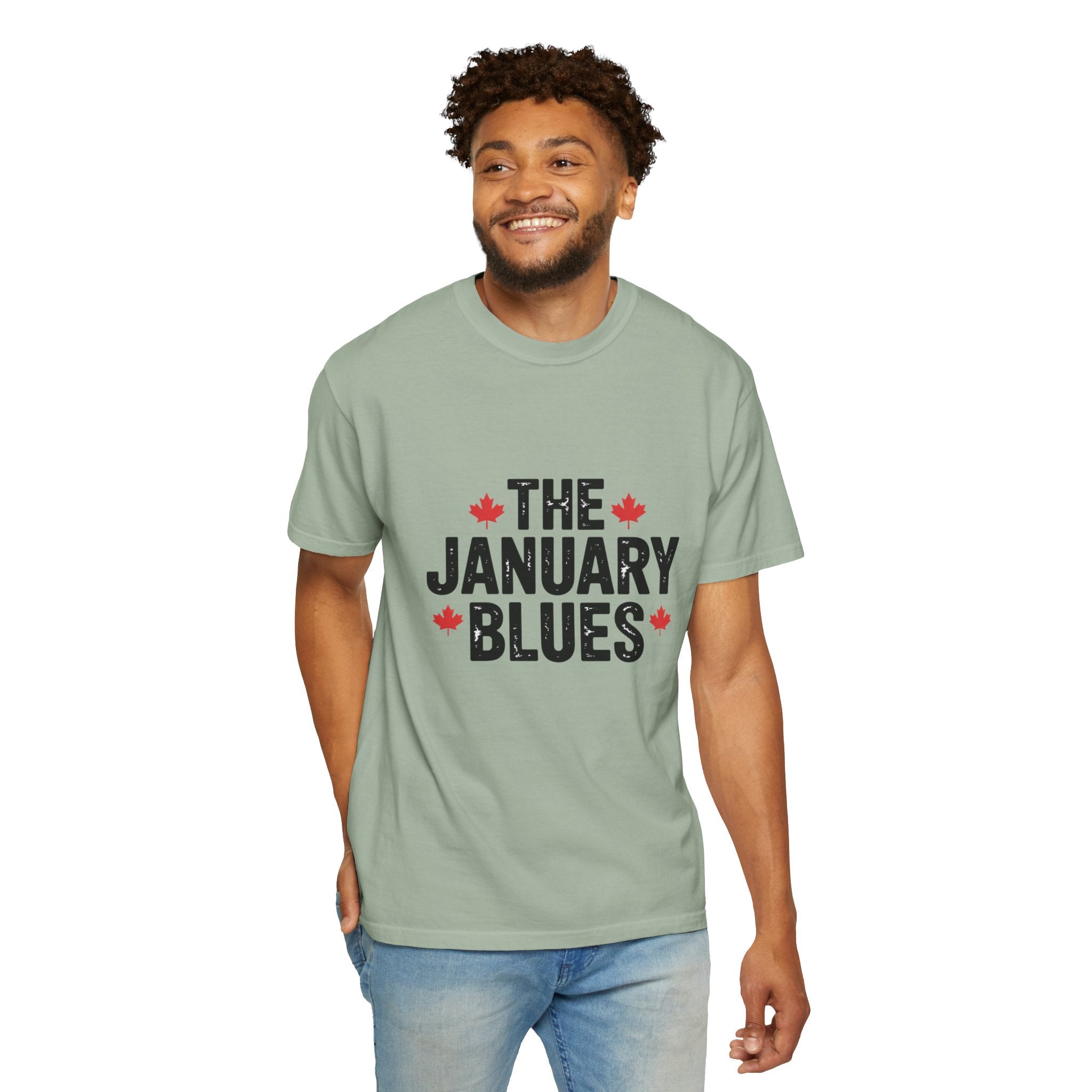 "The January Blues" Graphic Tee (Canadian Maple Leaf Accent) - T shirt