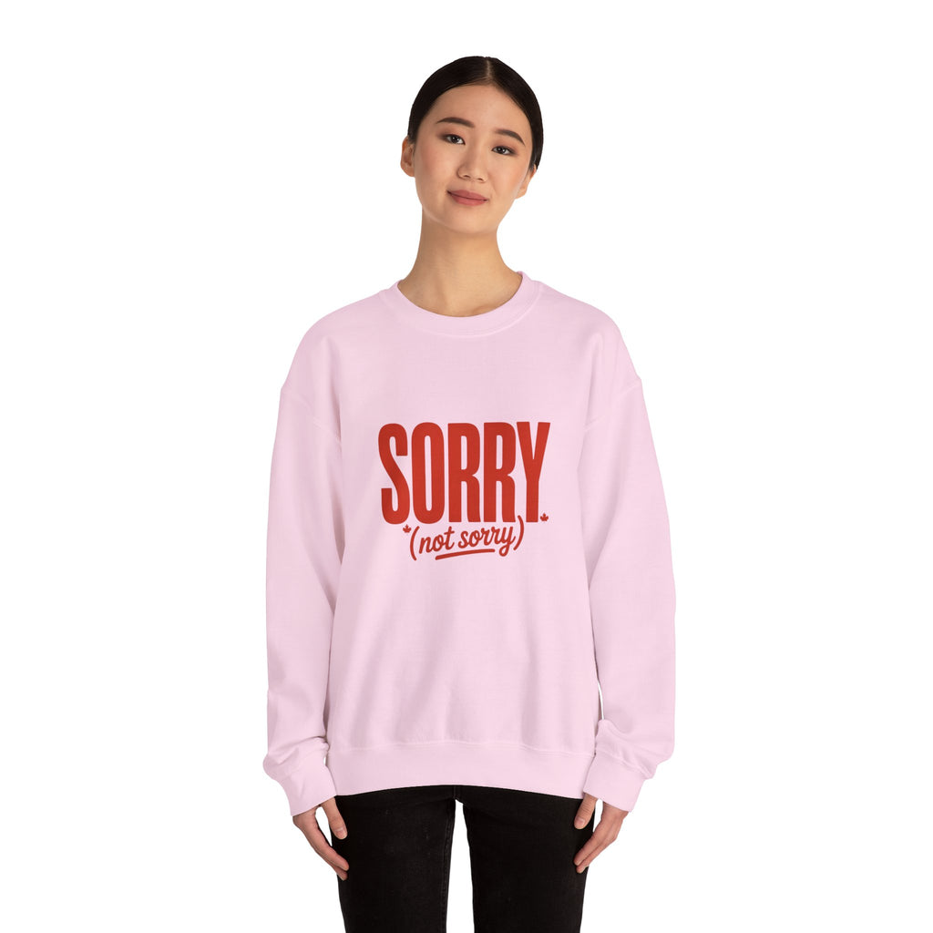 "SORRY. (not sorry)" Retro Bold Graphic Sweatshirt