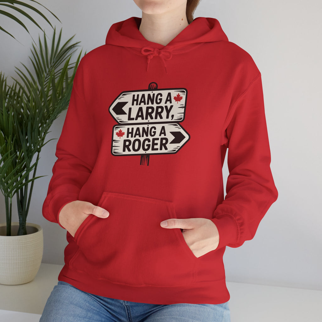 'Hang a Larry / Hang a Roger' Road Sign Graphic Hoodie