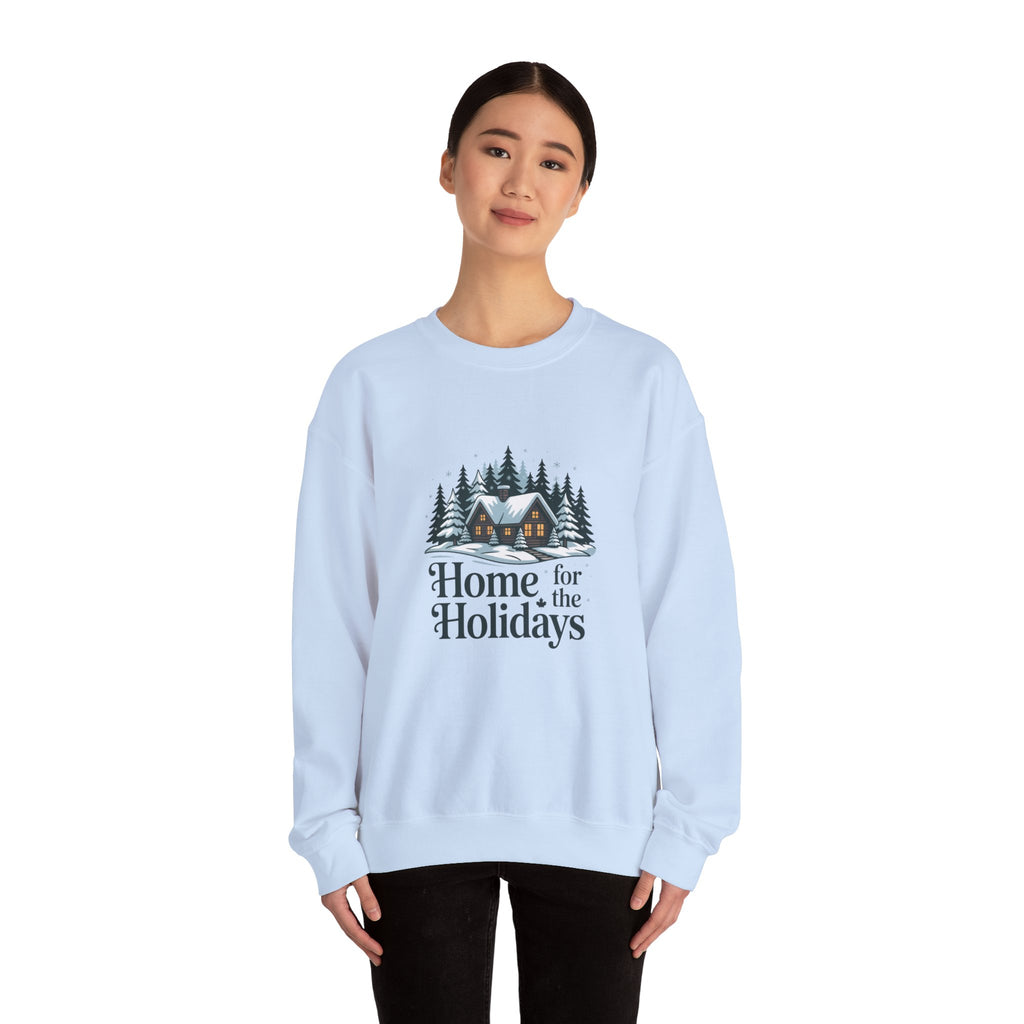 Home for the Holidays Sweatshirt — Cozy Winter Cabin Christmas Crewneck