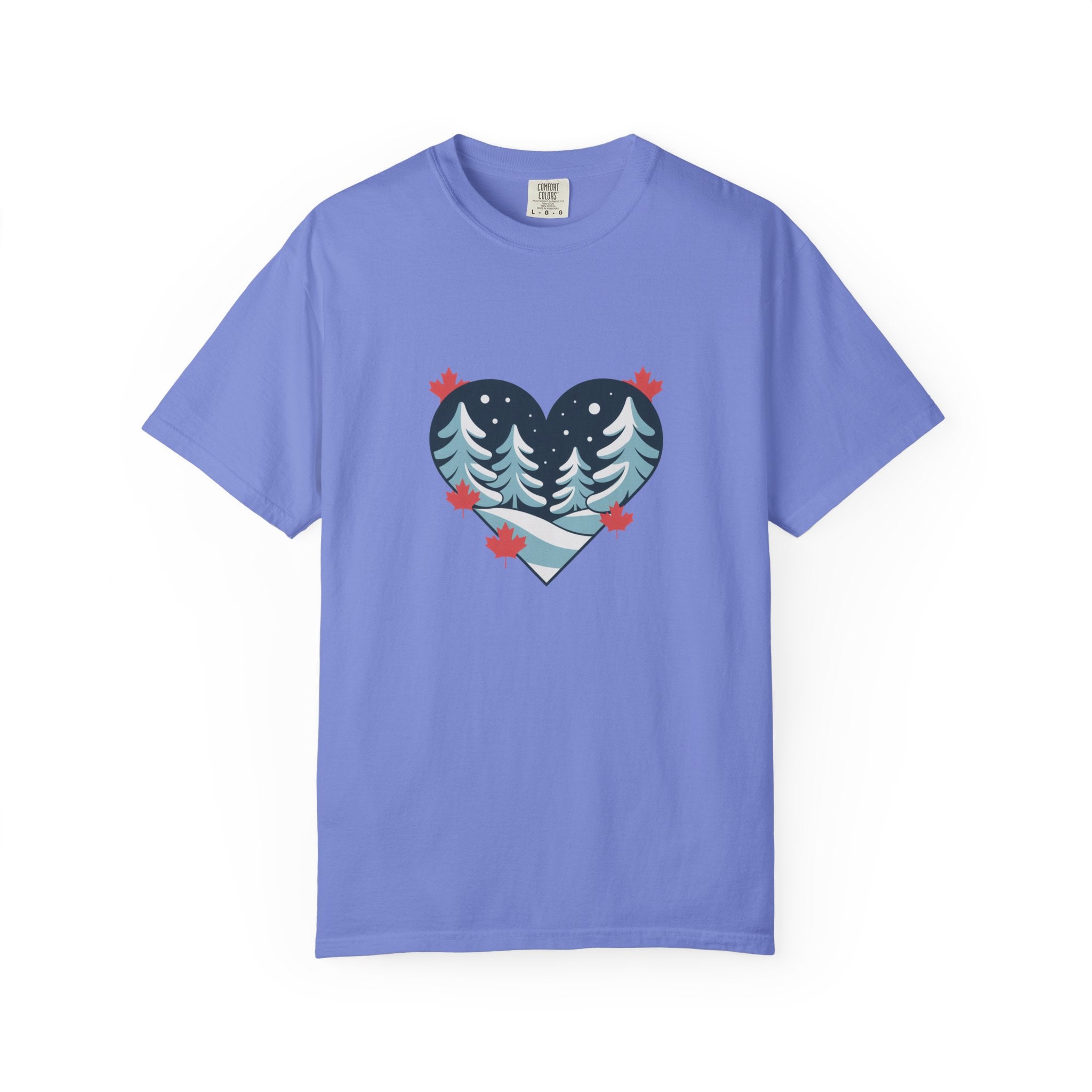 Heart Pine Forest T-Shirt — Winter Woodland Nature Tee