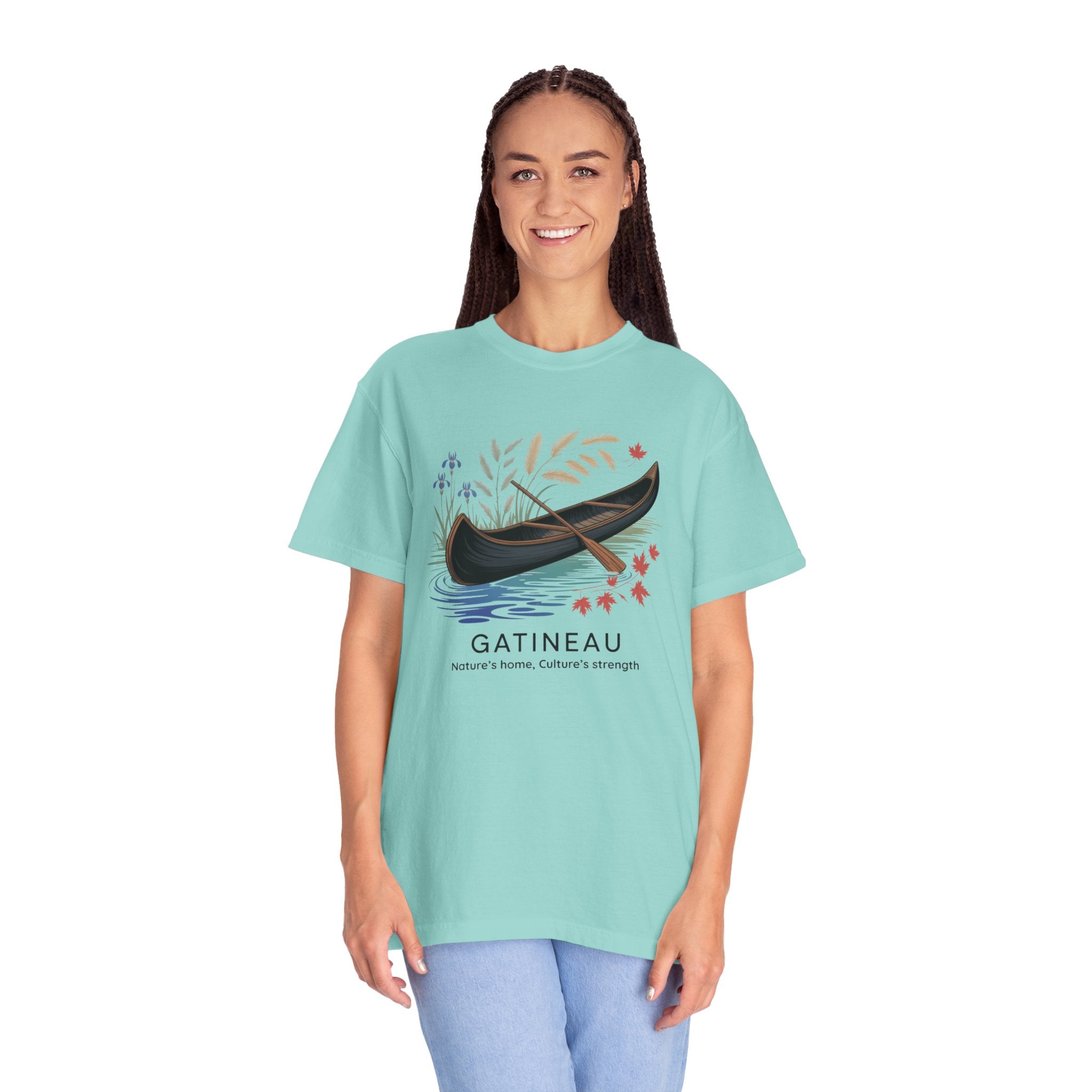 Gatineau Canoe T‑Shirt — Scenic Vintage Canoe Graphic Tee