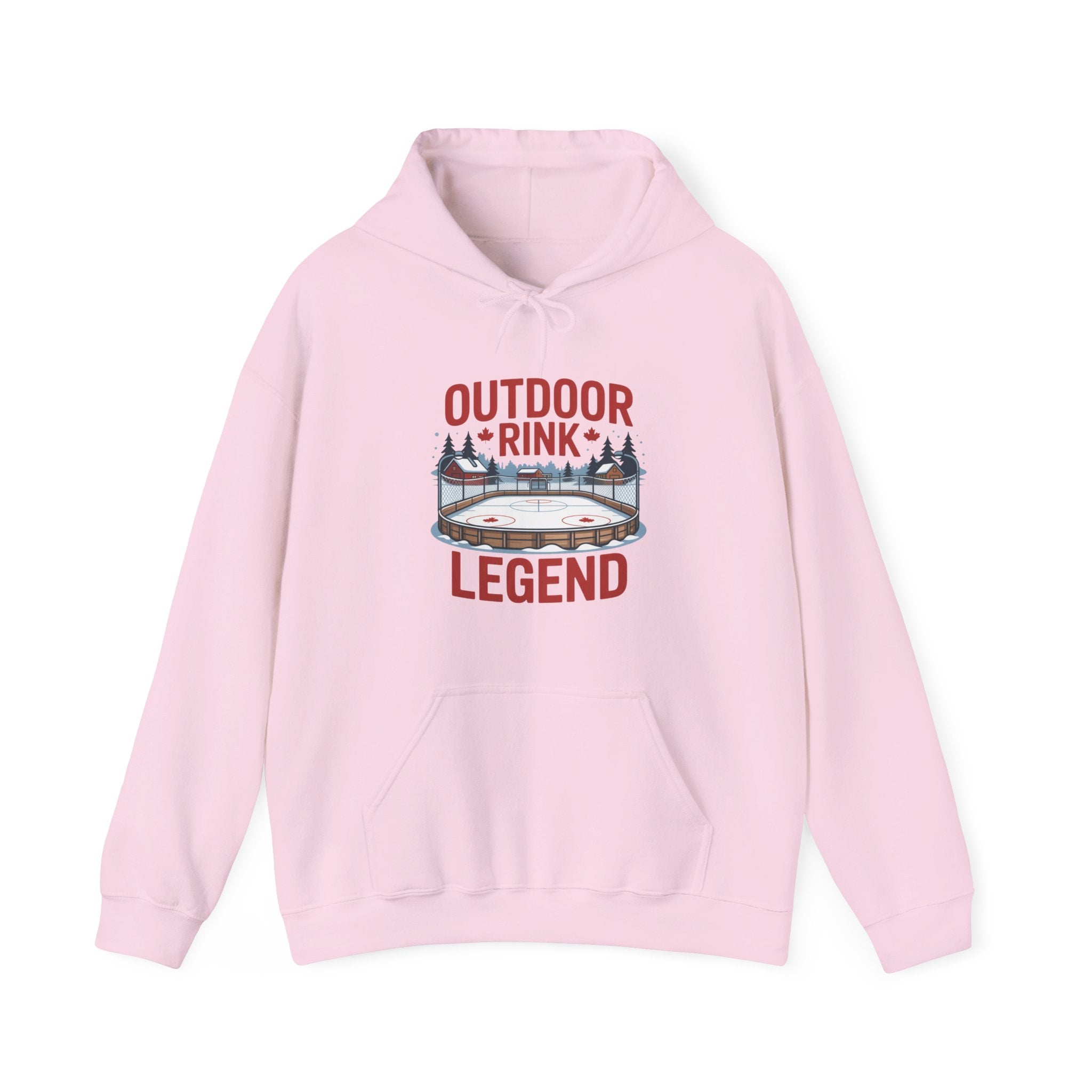 Outdoor Rink Legend Hoodie — Vintage Ice Skating Graphic Pullover