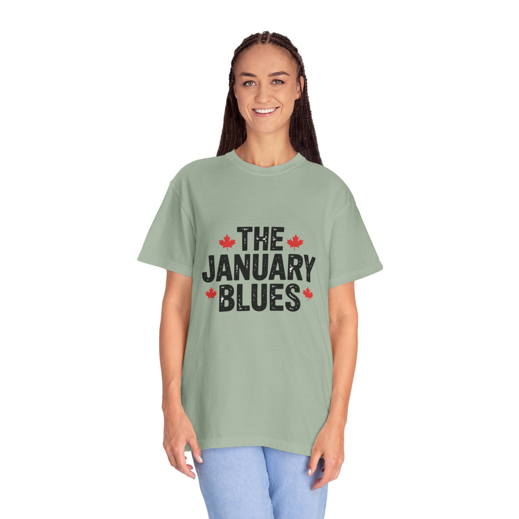 "The January Blues" Graphic Tee (Canadian Maple Leaf Accent) - T shirt